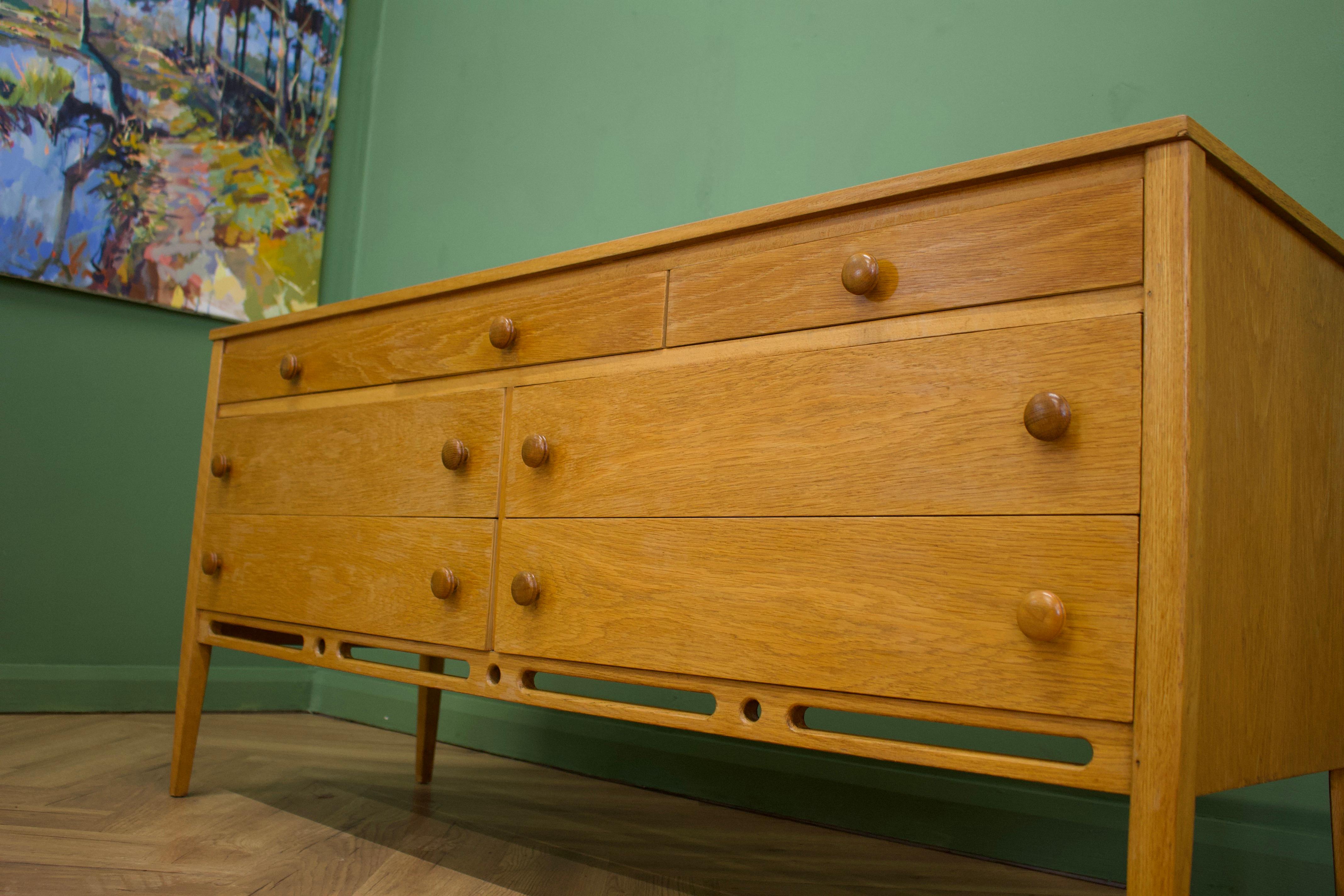 Woodwork Midcentury Oak Dresser or Compact Sideboard by John Herbert for Younger, 1960s