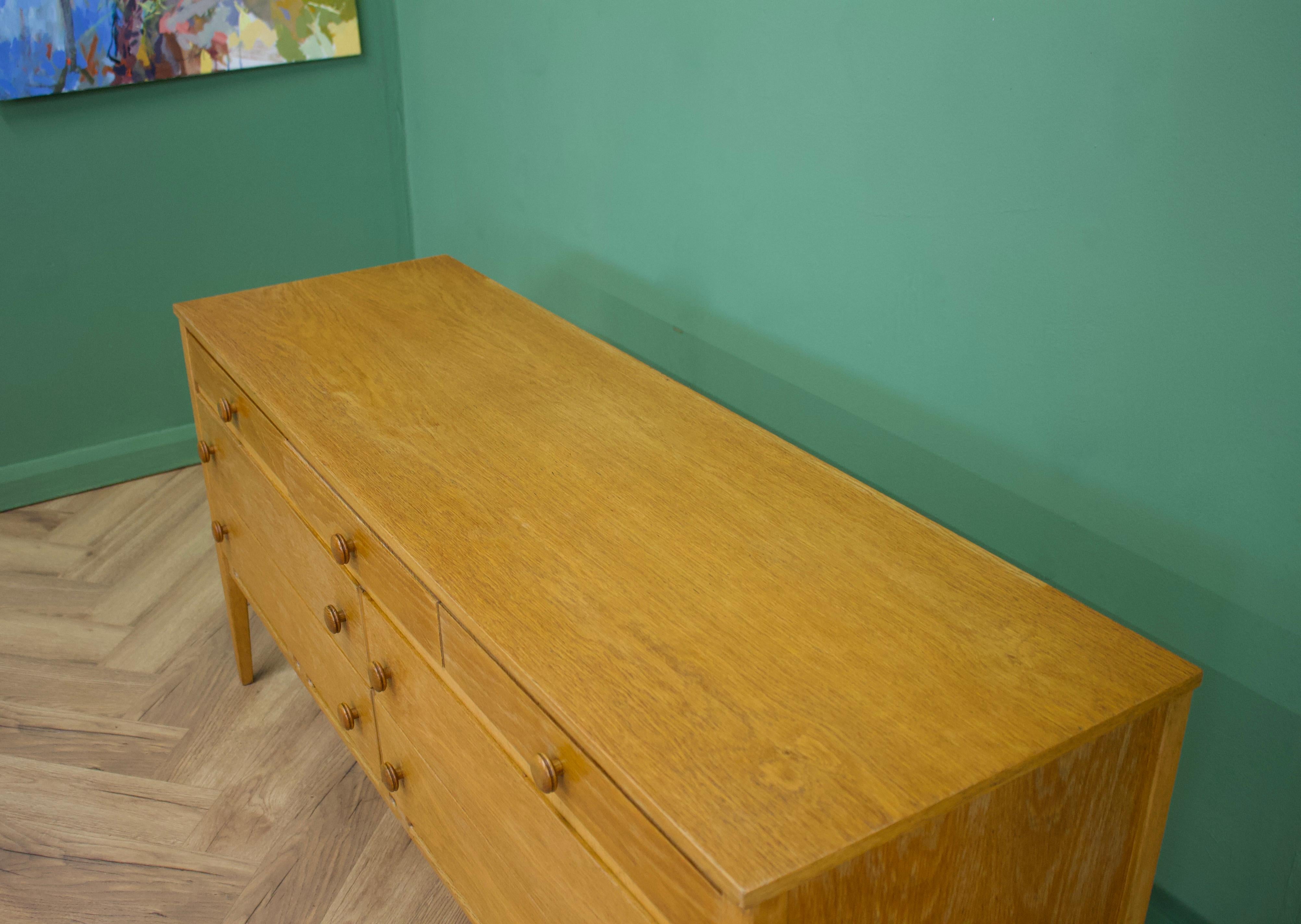 Midcentury Oak Dresser or Compact Sideboard by John Herbert for Younger, 1960s In Good Condition In South Shields, GB