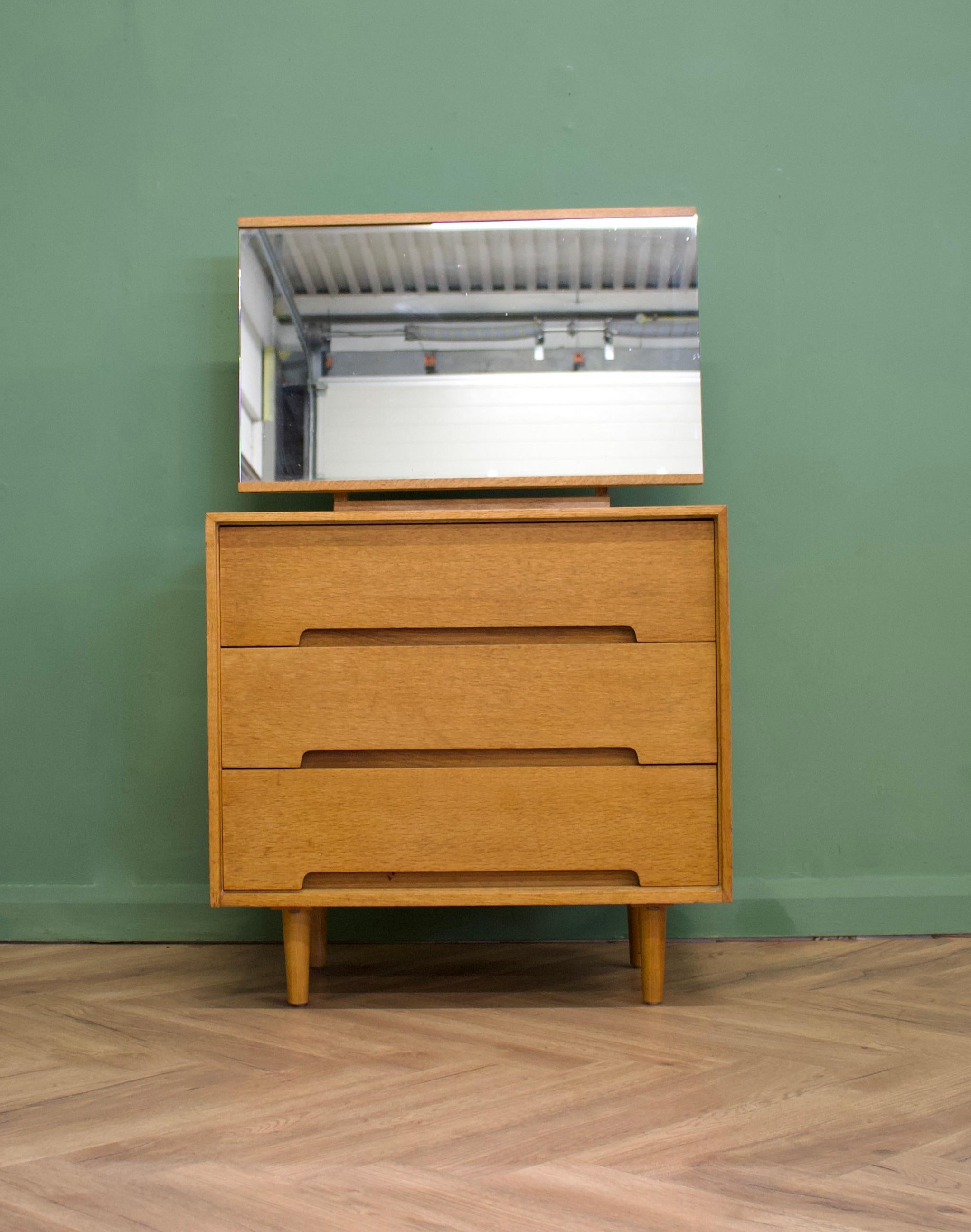 Mid-Century Modern Midcentury Oak Dressing Chest of Drawers by John & Sylvia Reid for Stag, 1950s