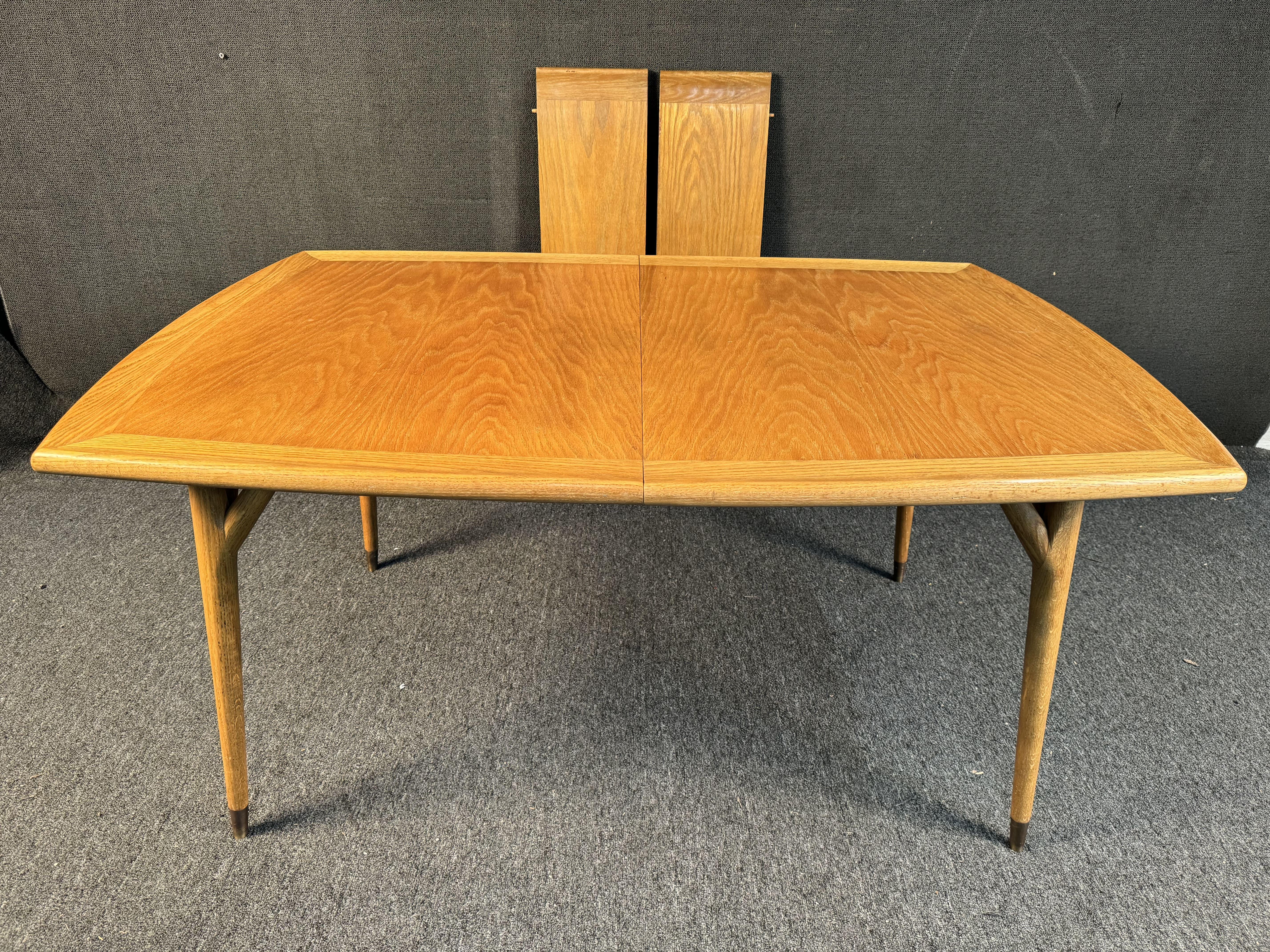Mid Century Oak Leaf Tisch Esstischset von Jack Van Der Molen im Angebot 7