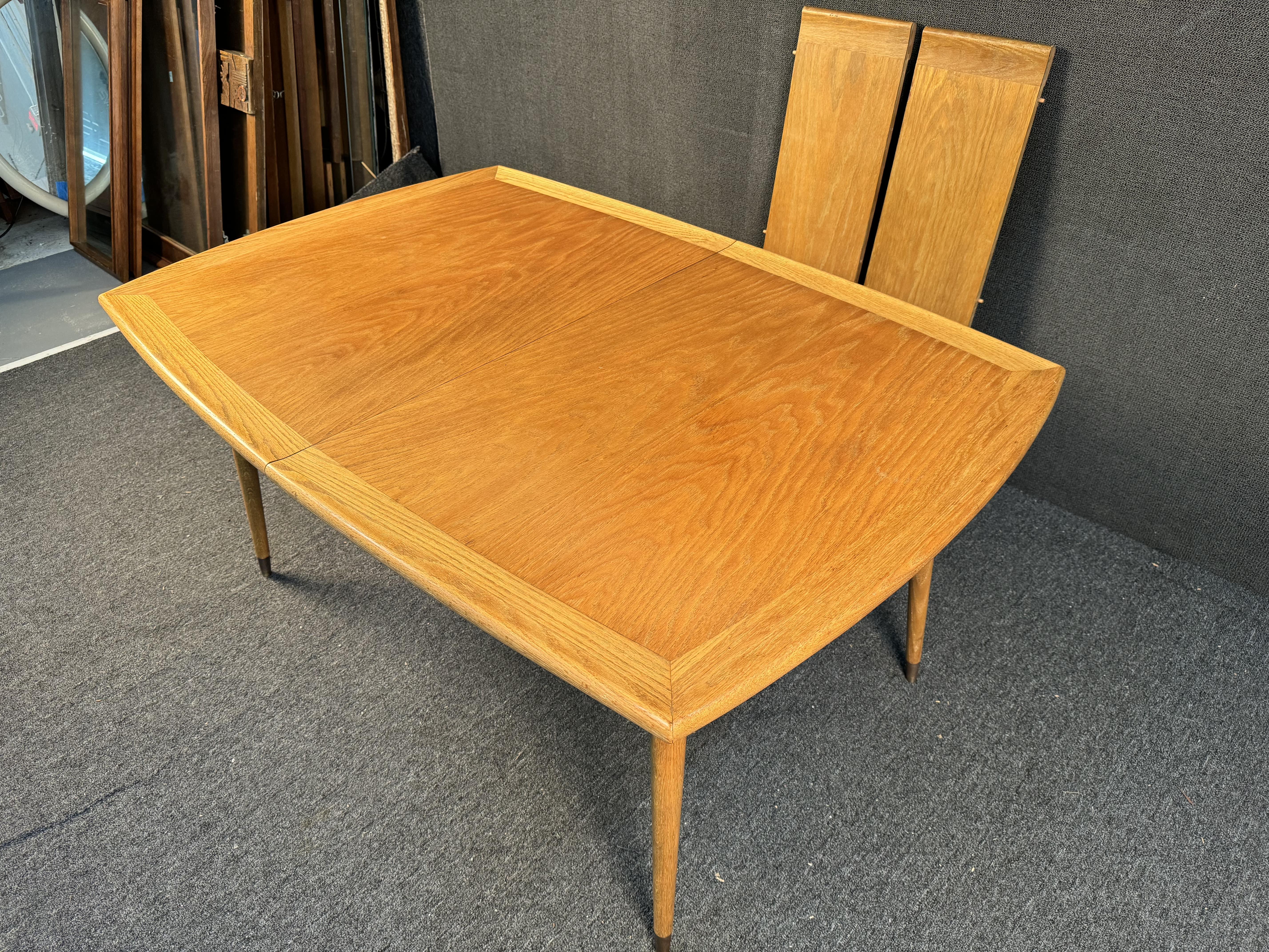 Mid Century Oak Leaf Tisch Esstischset von Jack Van Der Molen im Angebot 8