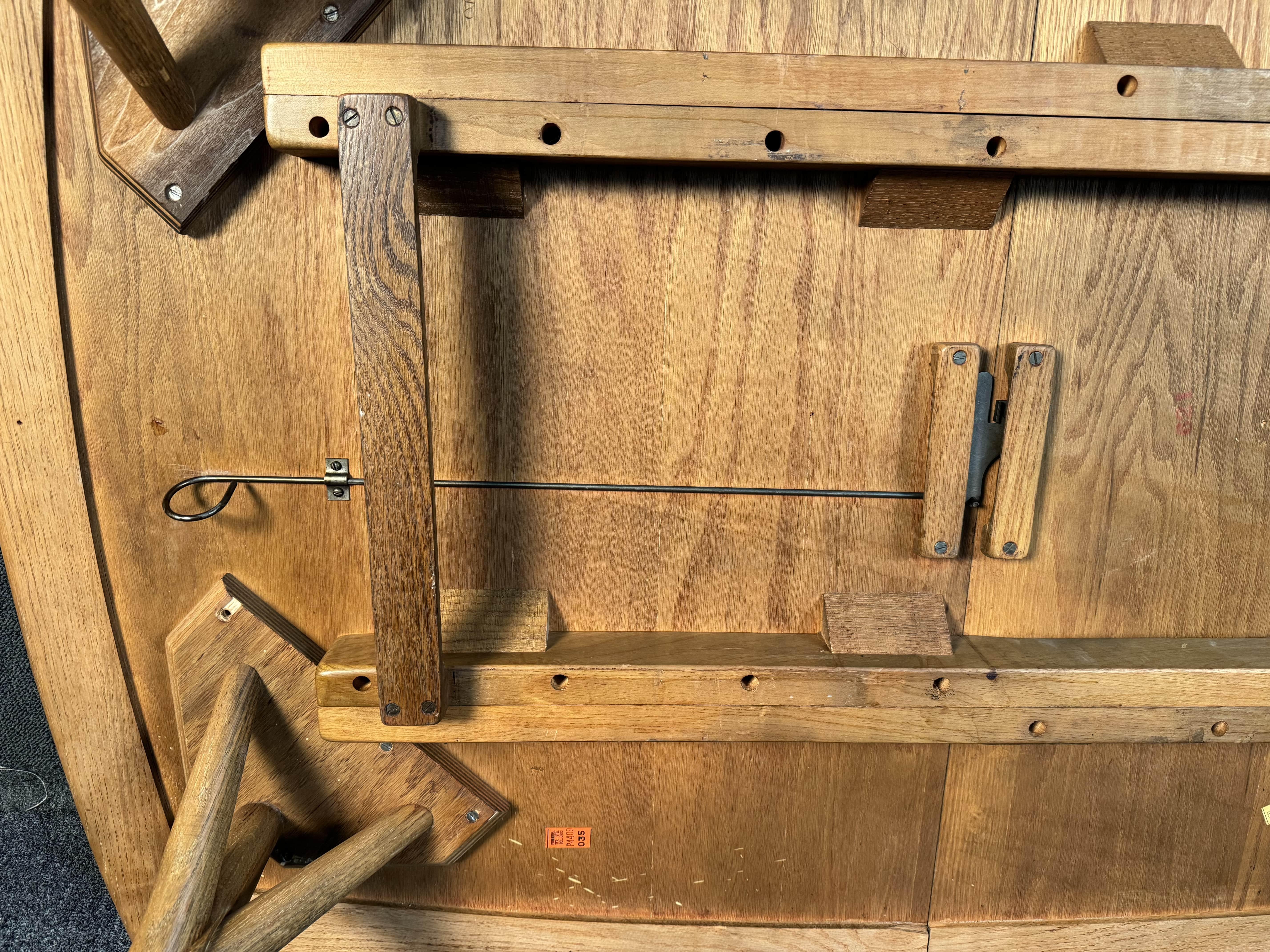Table de salle à manger en Oak Oak du milieu du siècle par Jack Van Der Molen en vente 10