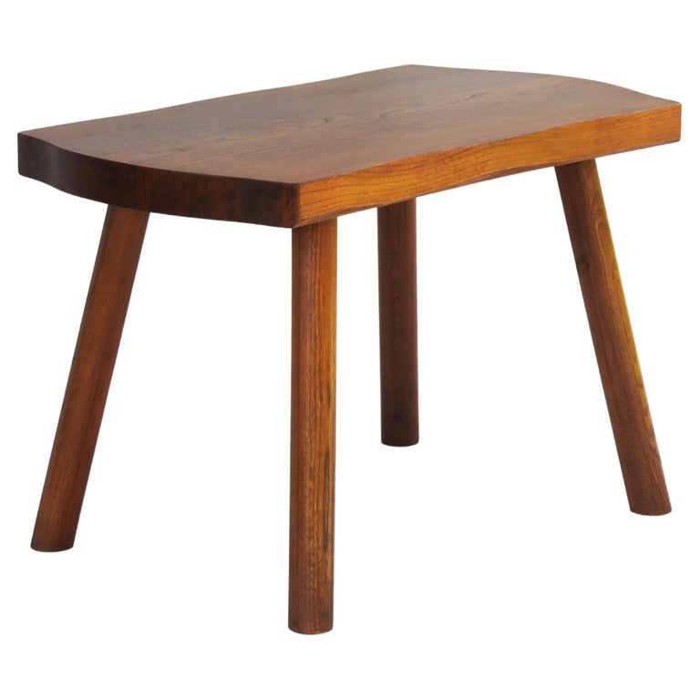 Mid Century Oak Live Edge Coffee Table, C1960, France FREE SHIPPING For Sale at 1stDibs