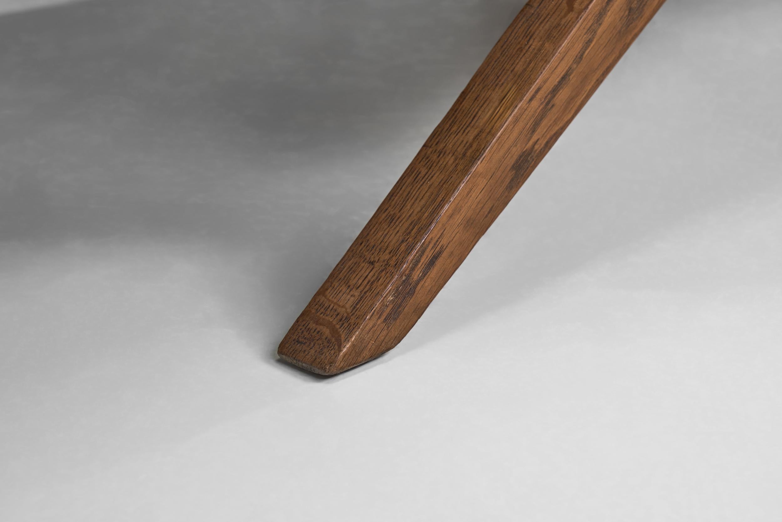 Mid-Century Oak Lounge Chair for Souplina, France circa 1950s 9