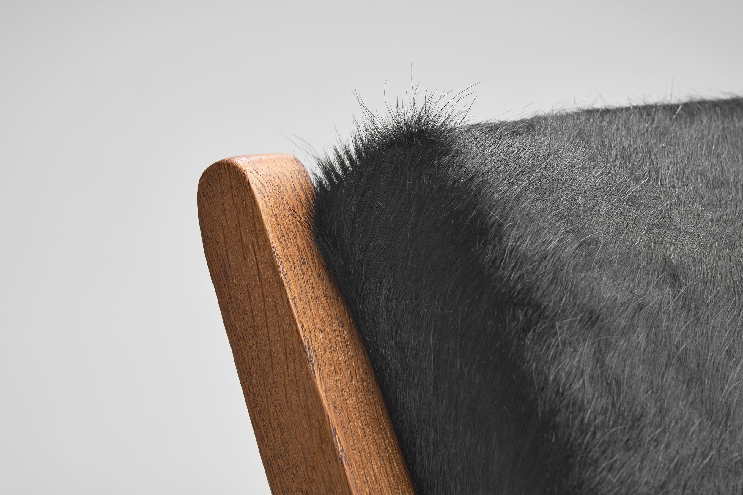 Mid-Century Oak Lounge Chair for Souplina, France circa 1950s 1