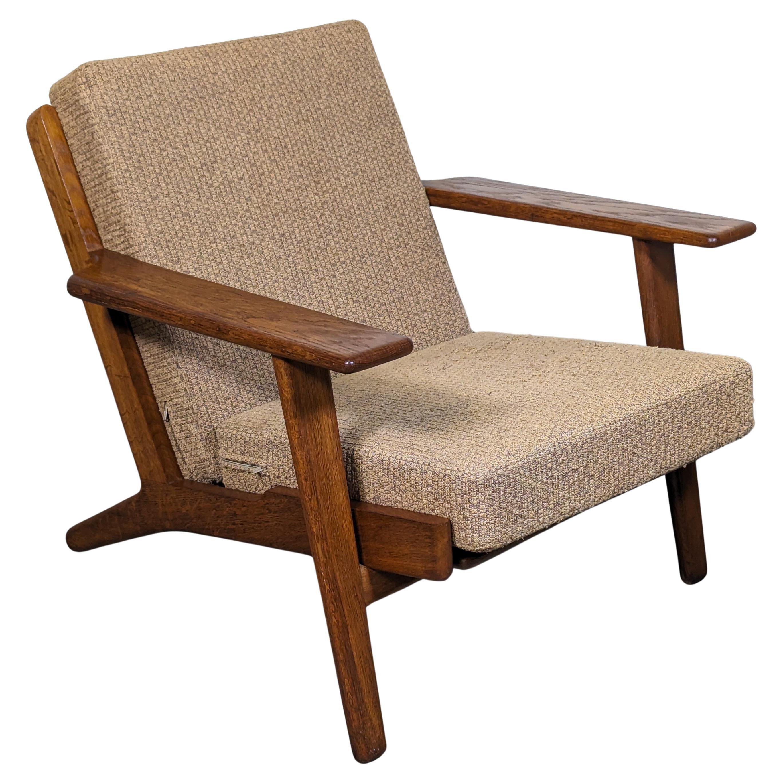 Mid Century Oak Lounge Chair by Hans Wegner for GETAMA GE-290, Denmark, 1960s For Sale