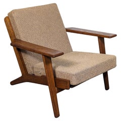 Vintage Mid Century Oak Lounge Chair by Hans Wegner for GETAMA GE-290, Denmark, 1960s