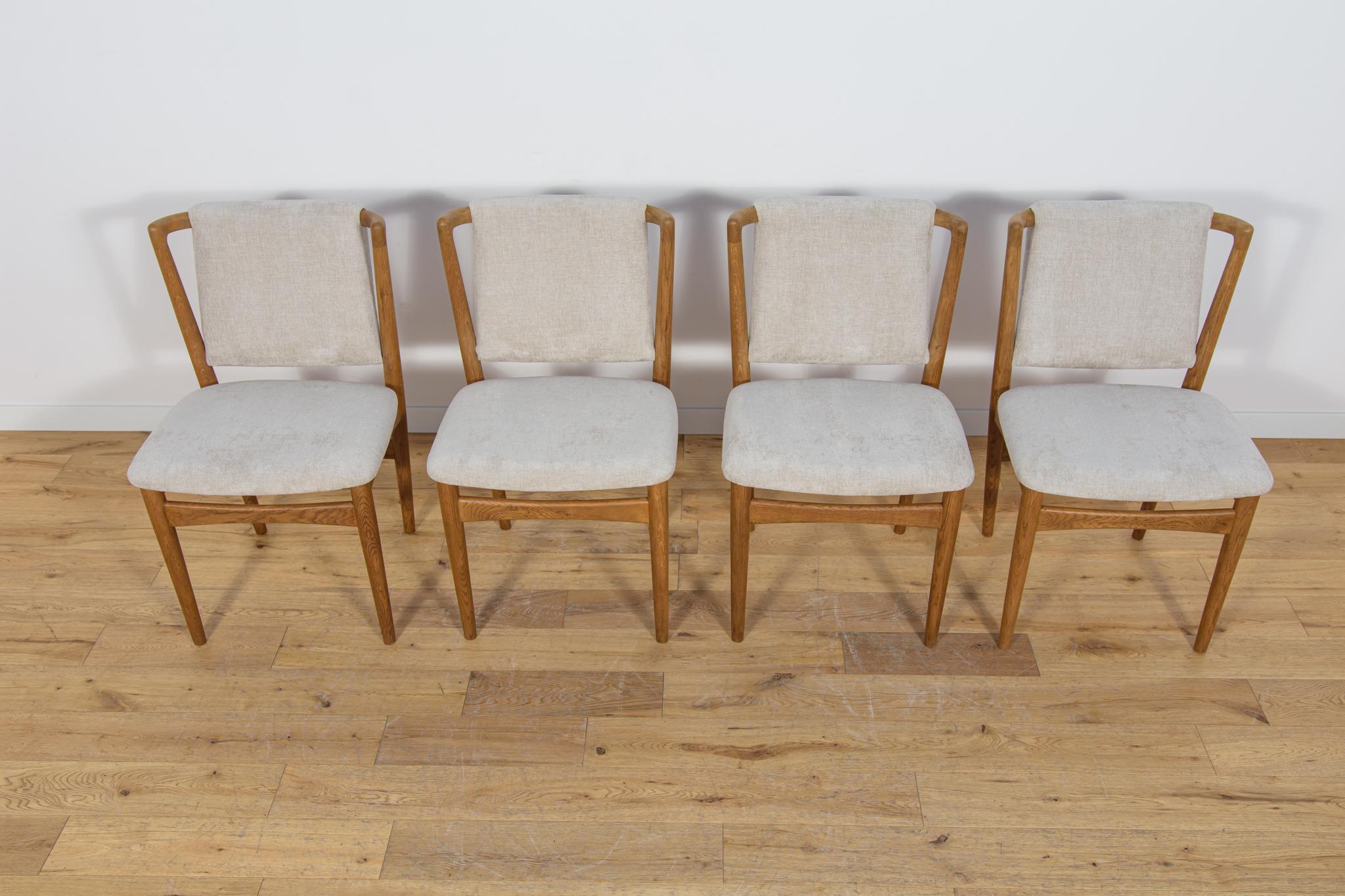Mid-Century moderno Sedie da pranzo di metà secolo in Oak modello 171 di Slagelse Møbelværk, Danimarca, anni '50. in vendita