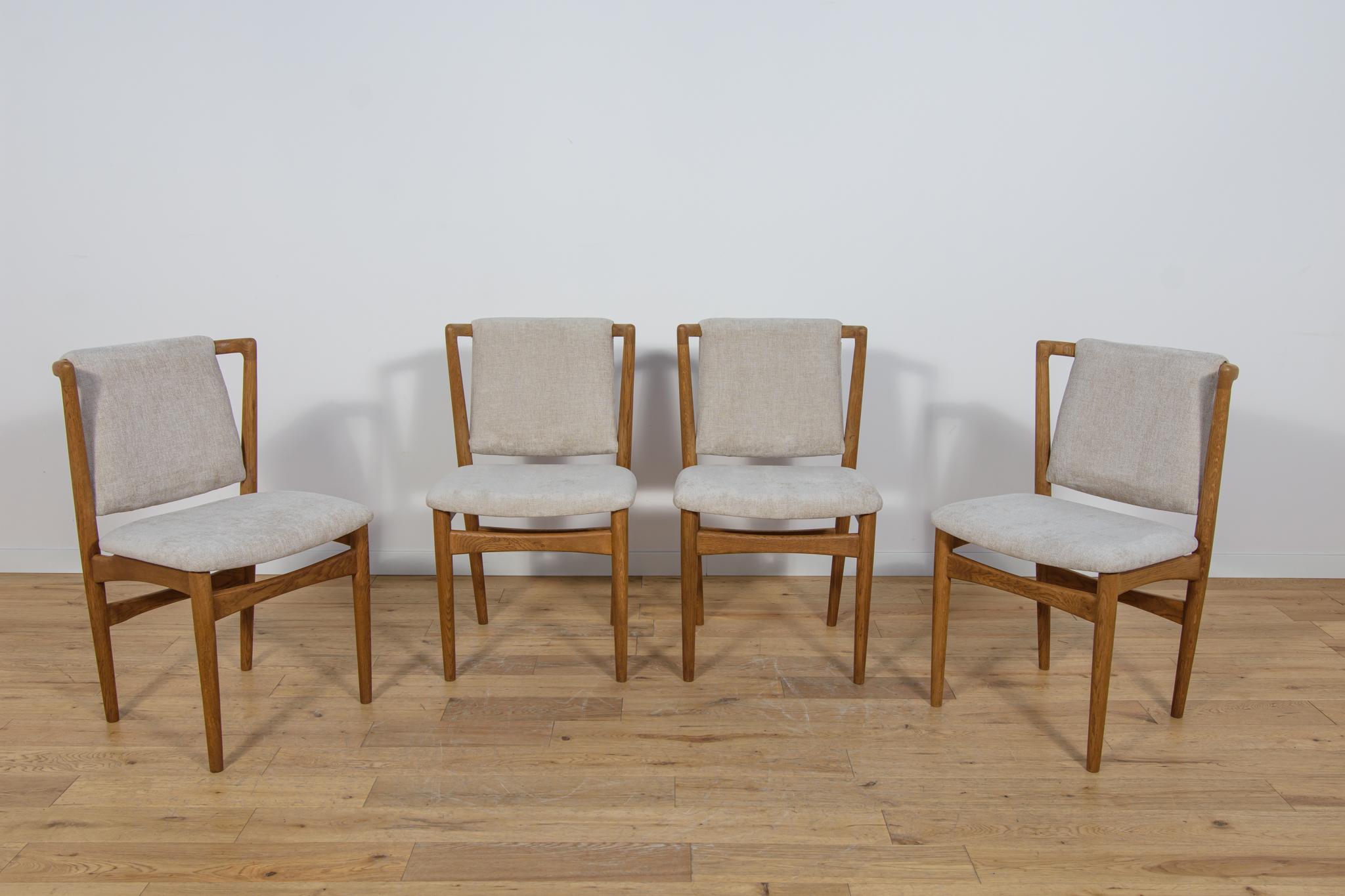 Danese Sedie da pranzo di metà secolo in Oak modello 171 di Slagelse Møbelværk, Danimarca, anni '50. in vendita