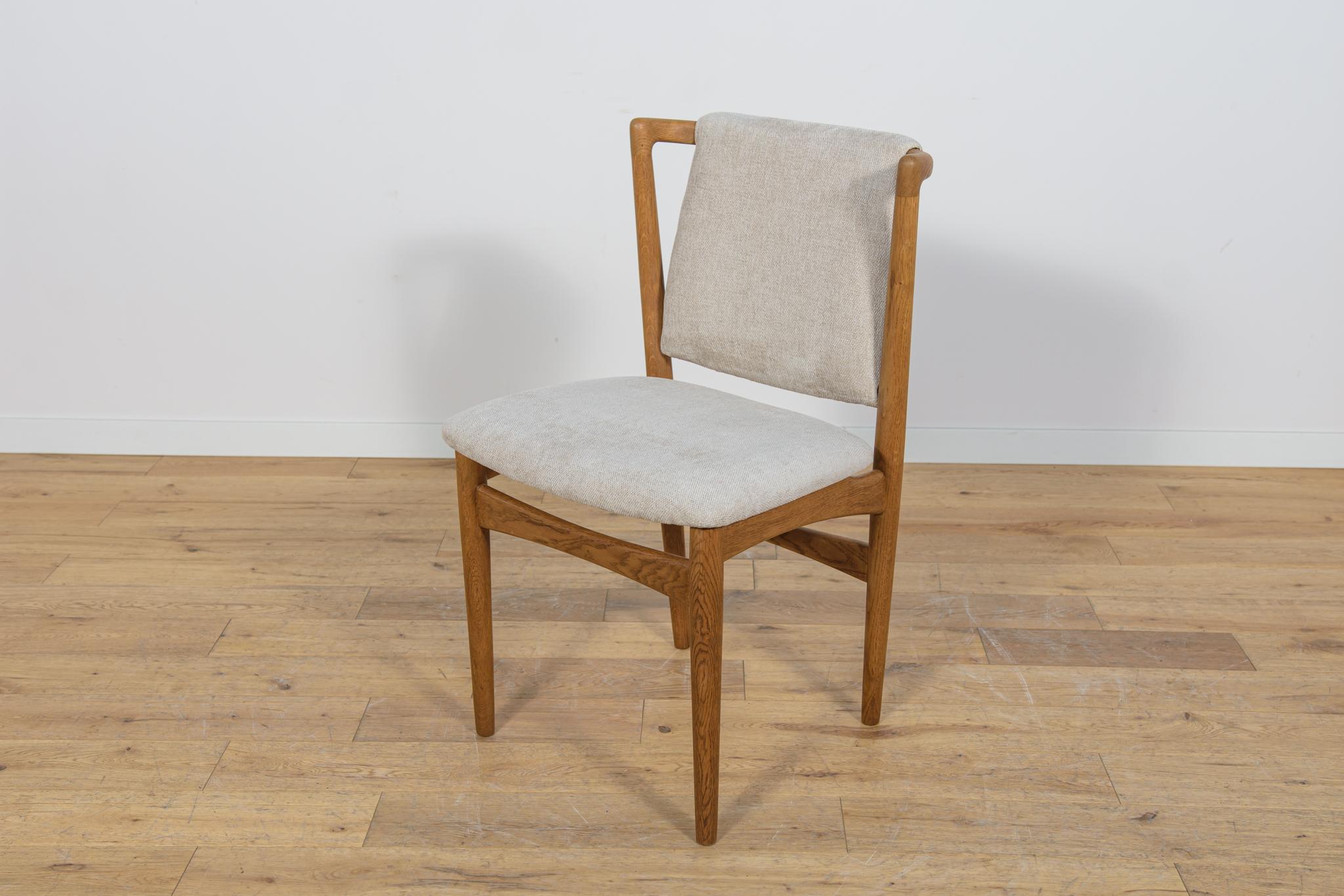 Sedie da pranzo di metà secolo in Oak modello 171 di Slagelse Møbelværk, Danimarca, anni '50. in vendita 1