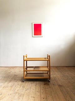 Midcentury Oak Serving Cart or Bar Trolley by Johannes Andersen for Silkeborg