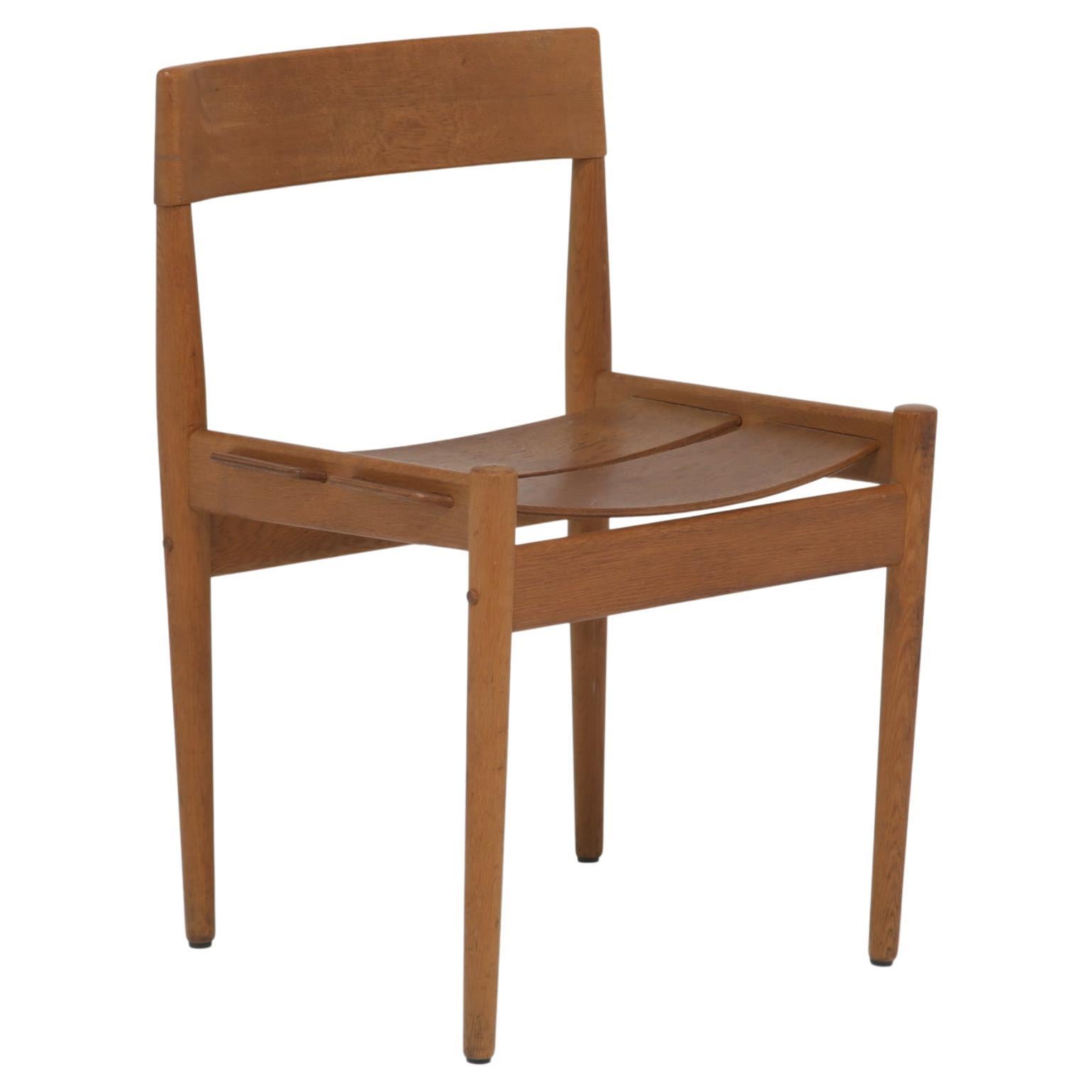 Mid-century Oak Side Chair PJ3-1 by Grete Jalk for Poul Jeppesen, Danish 1960s. For Sale