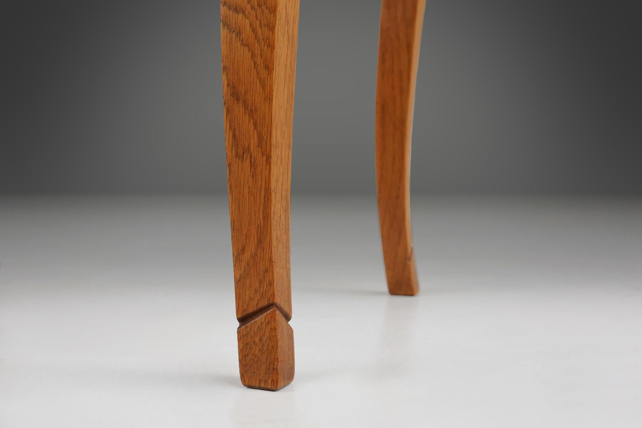 Mid-century oak side table 1950's For Sale 3