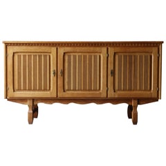 Mid Century Oak Sideboard Attributed to Henning Kjaernulf