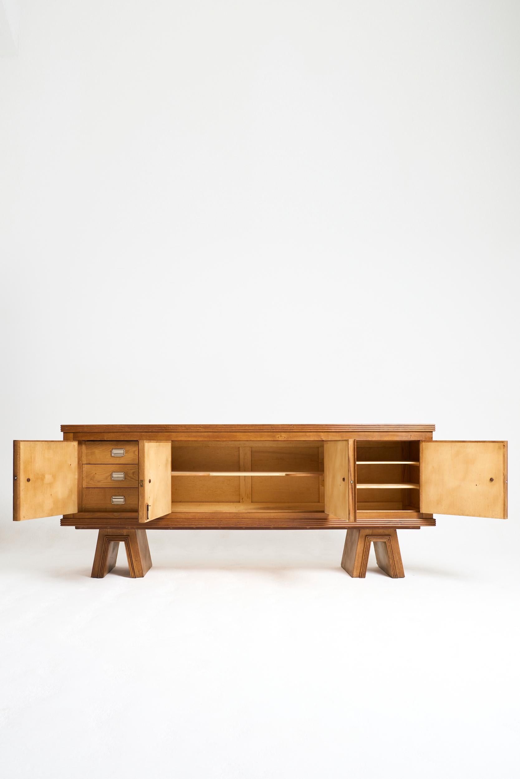 Mid-Century Eiche Sideboard (Italienisch) im Angebot
