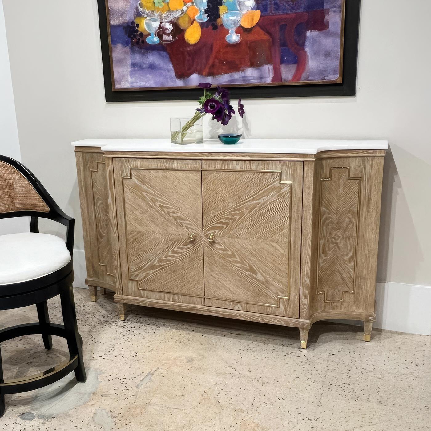 Vietnamese Mid Century Oak Sideboard For Sale