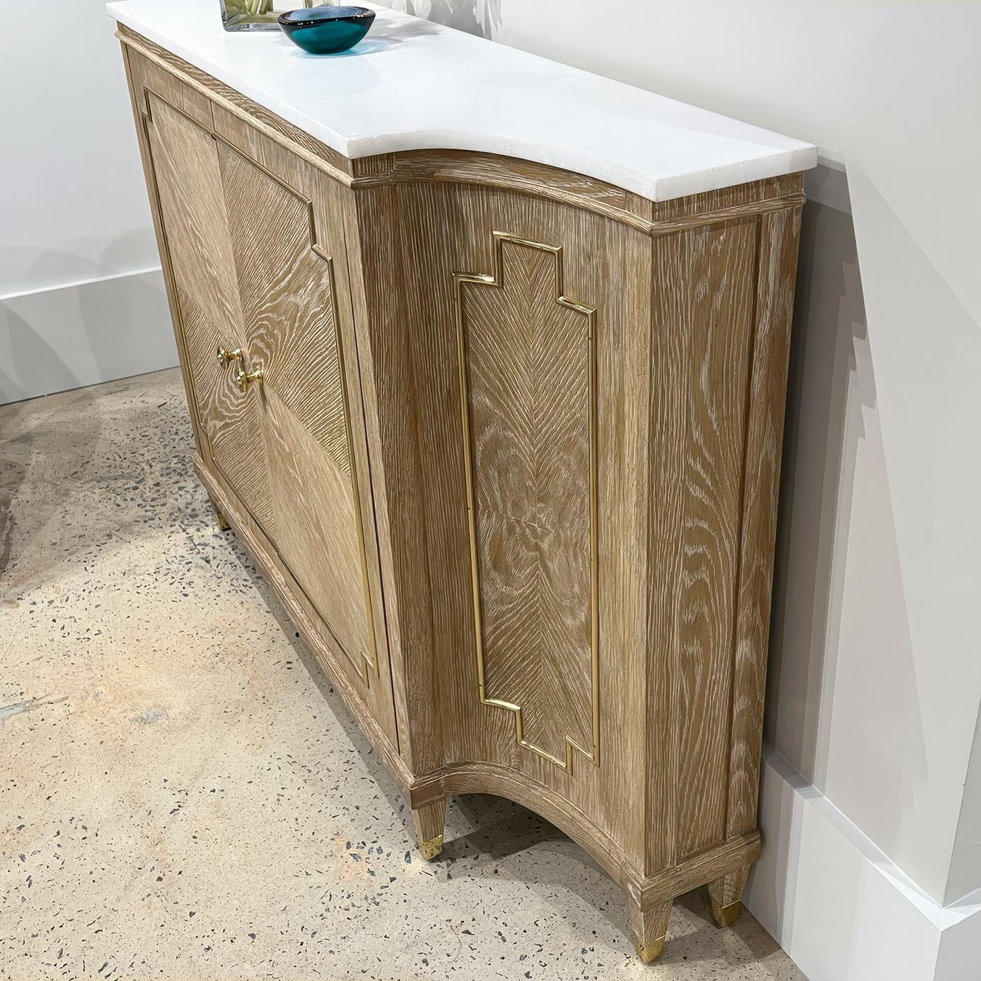 Contemporary Mid Century Oak Sideboard For Sale
