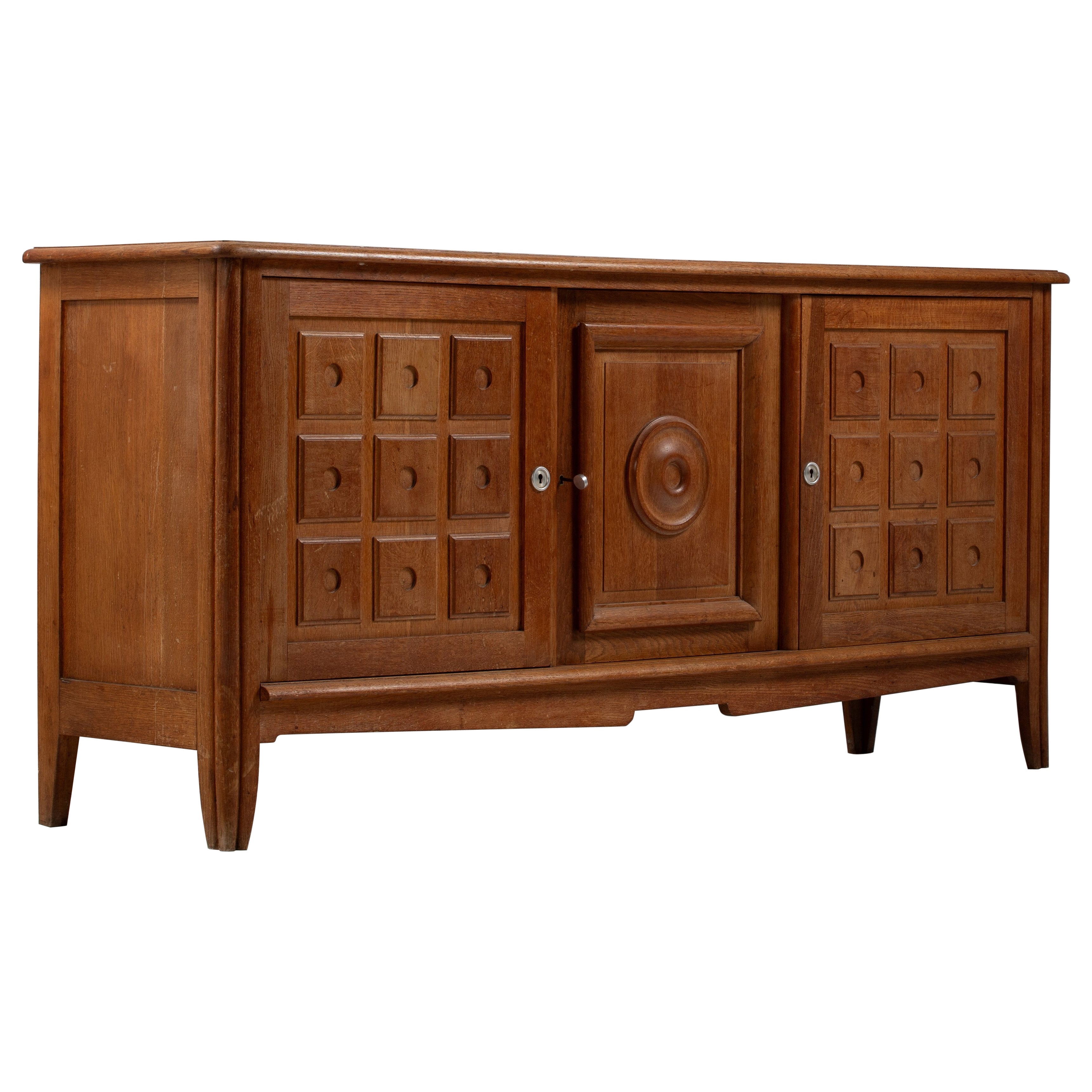 Mid-Century Oak Sideboard, France, 1950s
