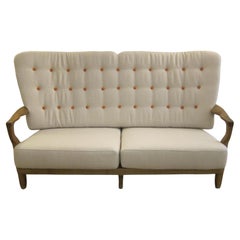 Mid-Century-Sofa aus Eiche von Guillerme et Chambron, Frankreich 1960