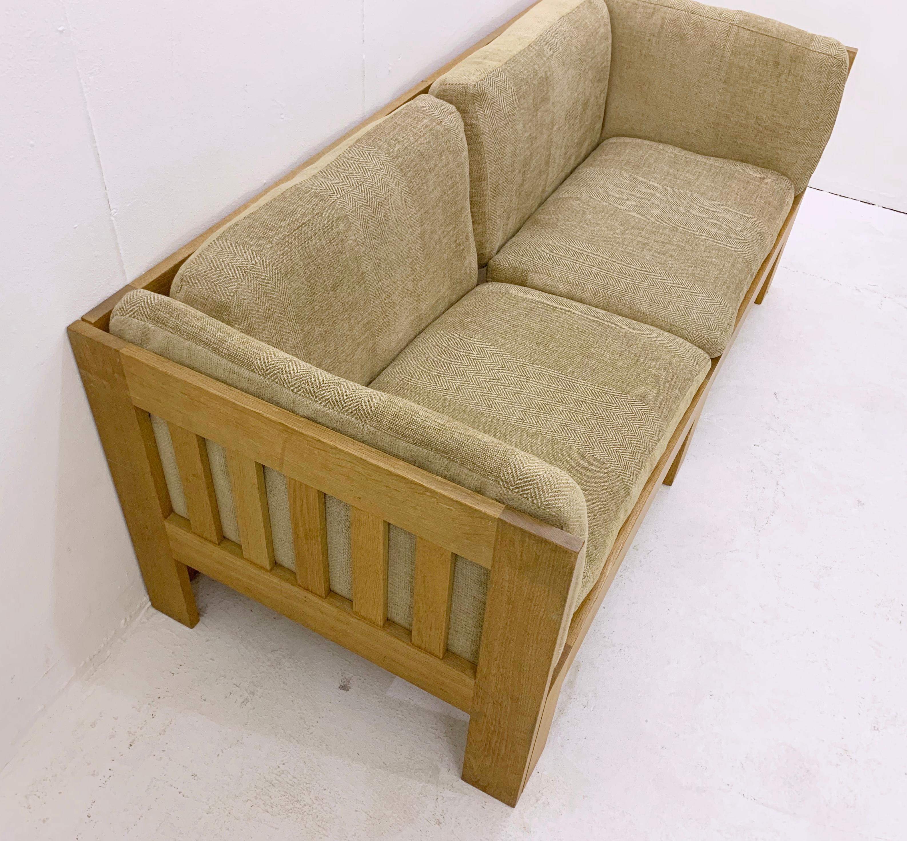 Mid-Century Oak Sofa by Tage Poulsen, Denmark, 1960s For Sale 6