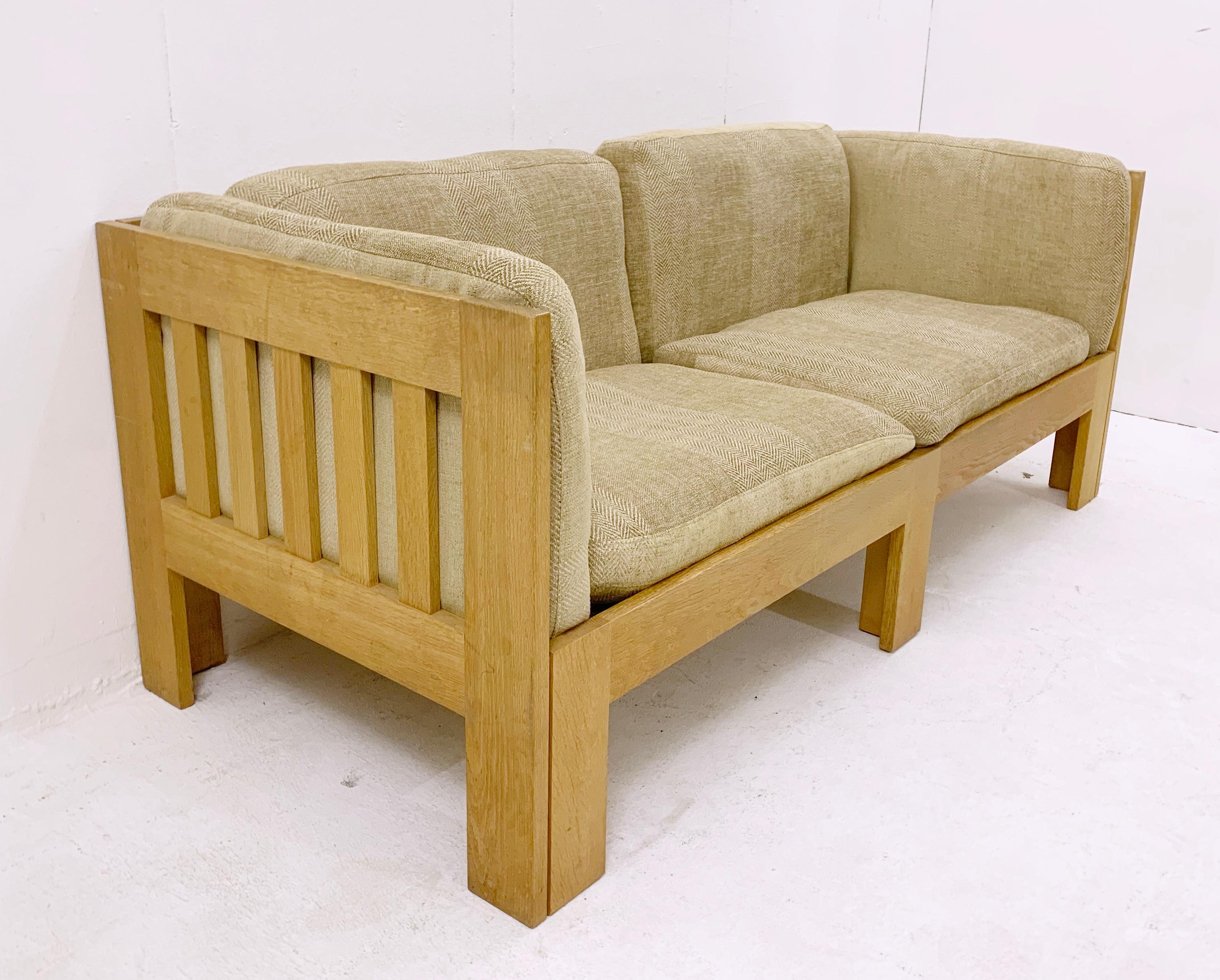 Mid-century oak sofa by Tage Poulsen - Denmark 1960s.