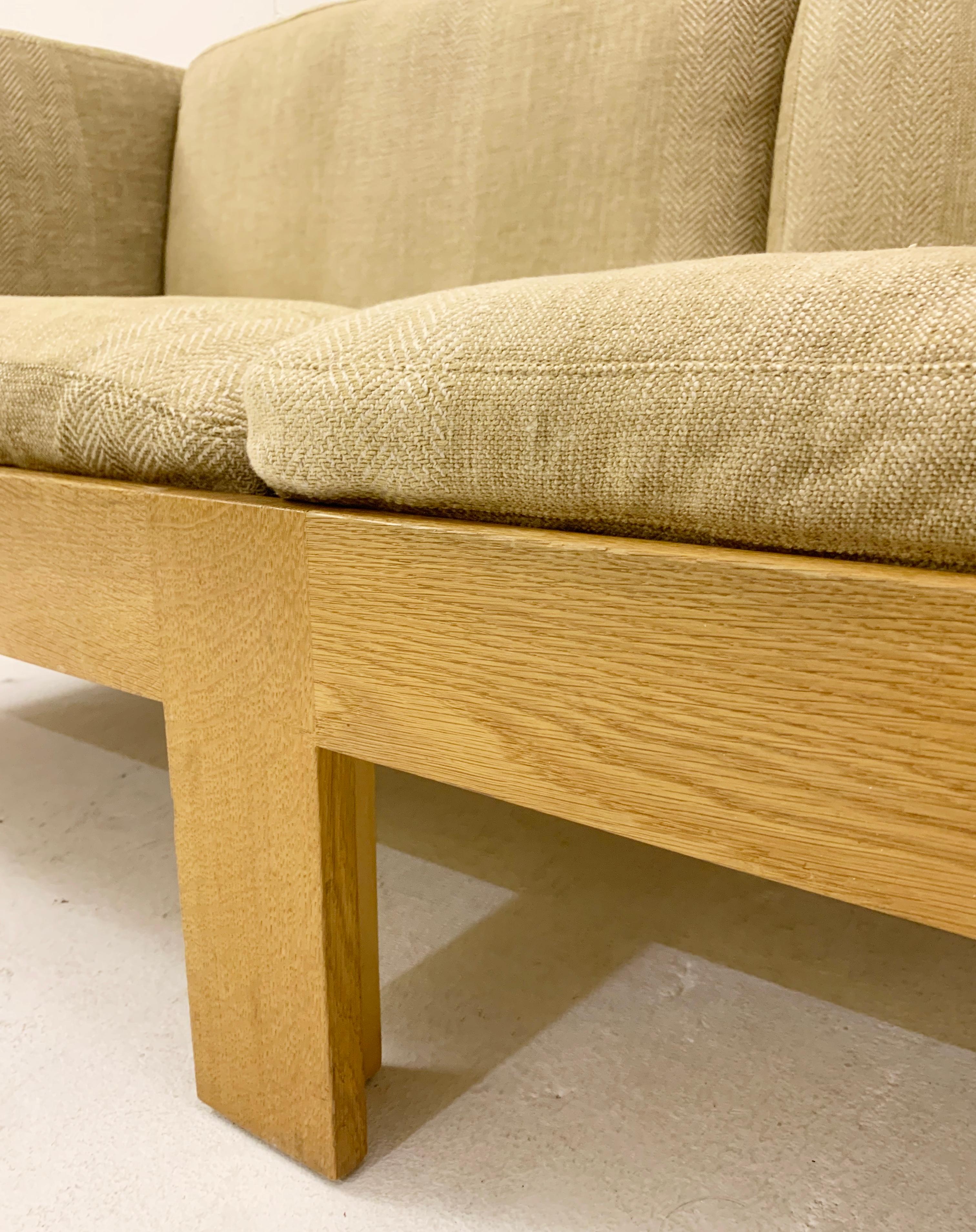 Mid-Century Oak Sofa by Tage Poulsen, Denmark, 1960s In Good Condition For Sale In Brussels, BE
