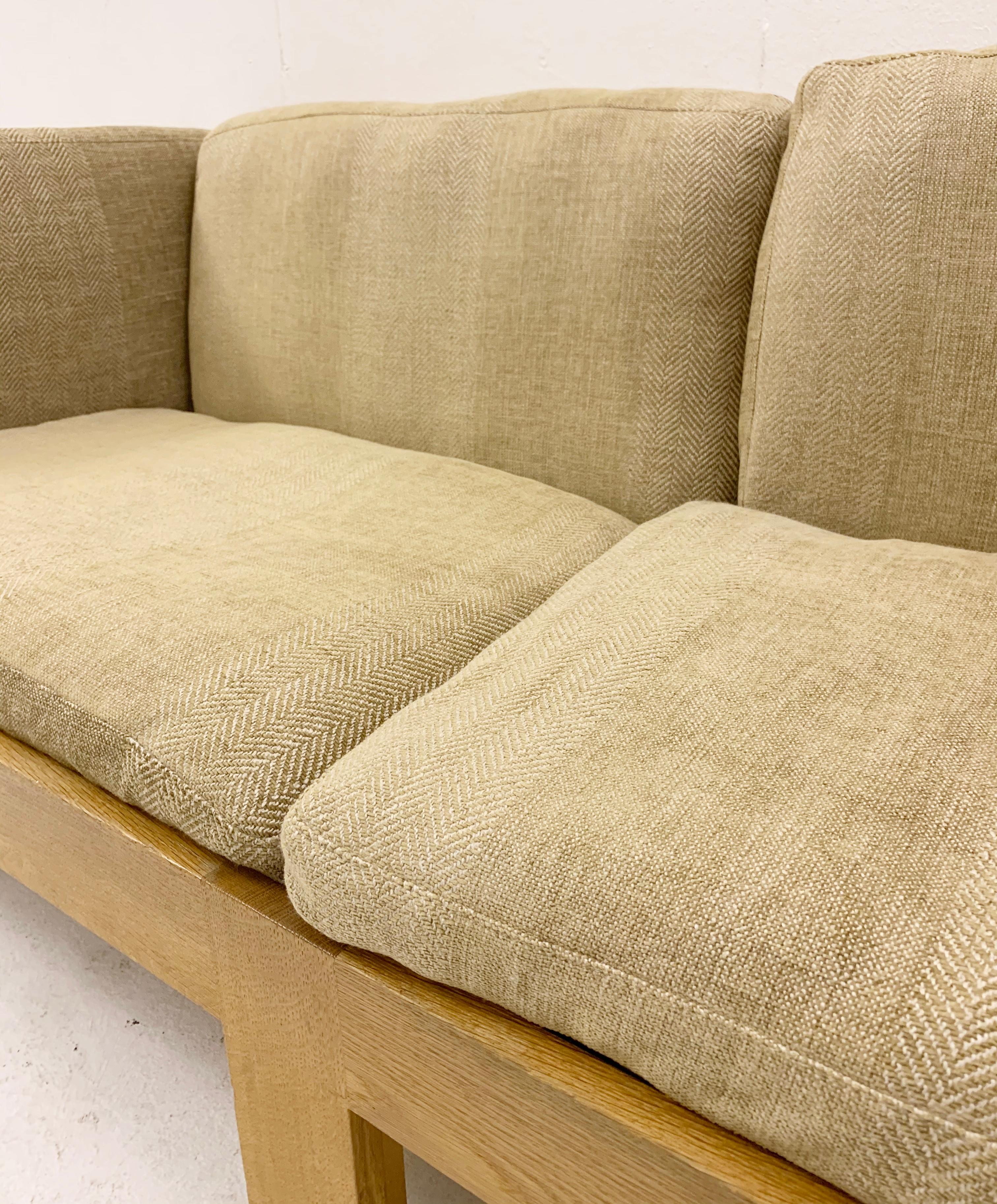 Mid-20th Century Mid-Century Oak Sofa by Tage Poulsen, Denmark, 1960s For Sale