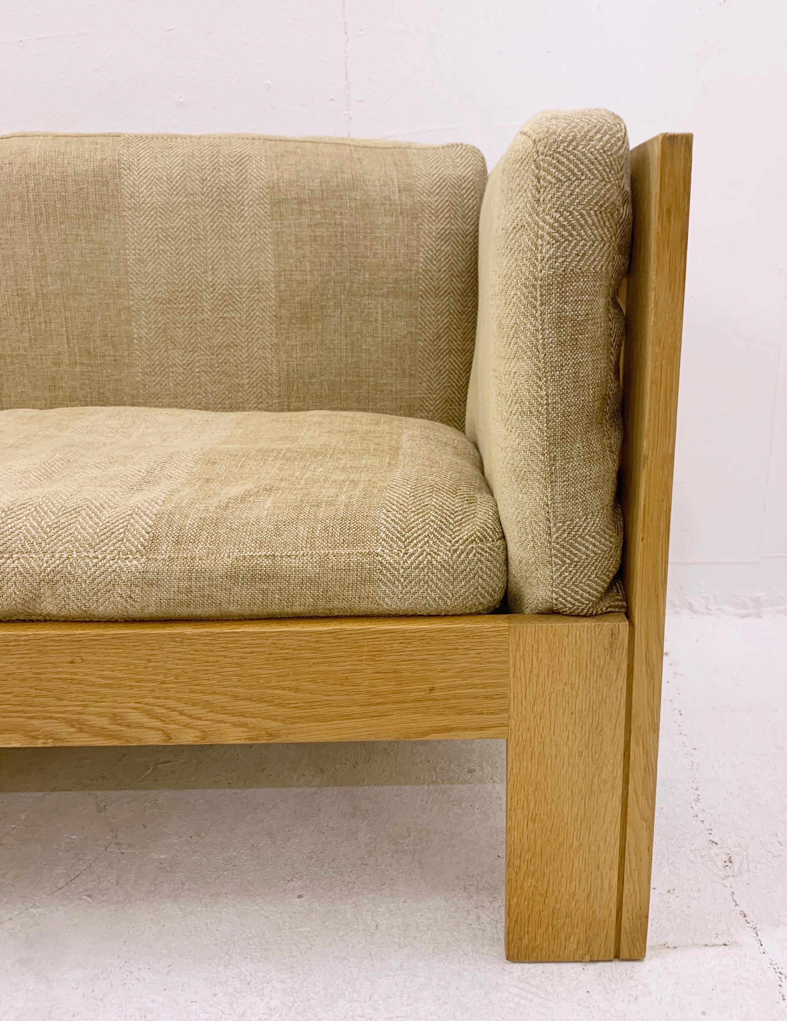 Mid-Century Oak Sofa by Tage Poulsen, Denmark, 1960s For Sale 3