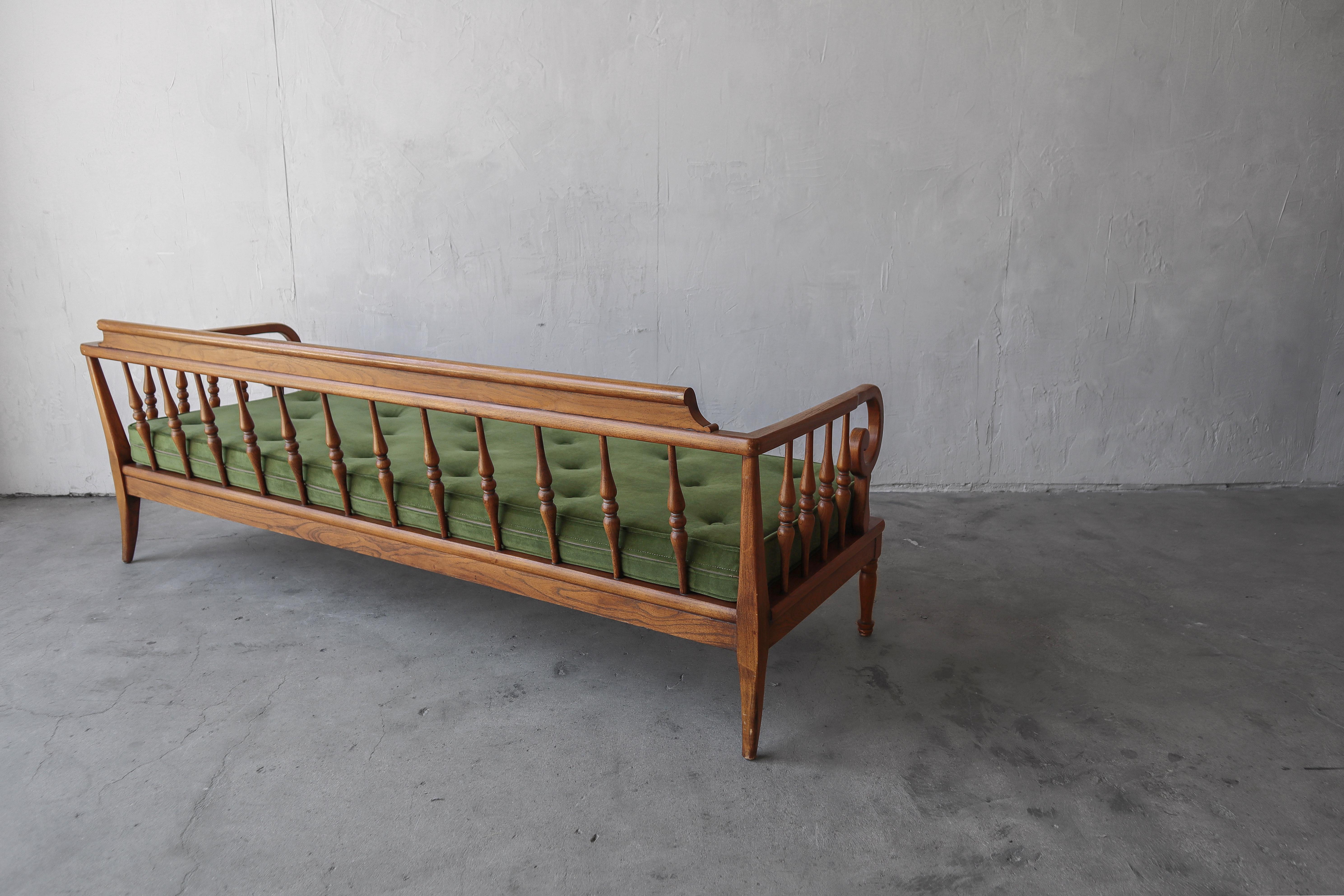 Mid-Century Modern Mid Century Oak Spindle Back Sofa For Sale