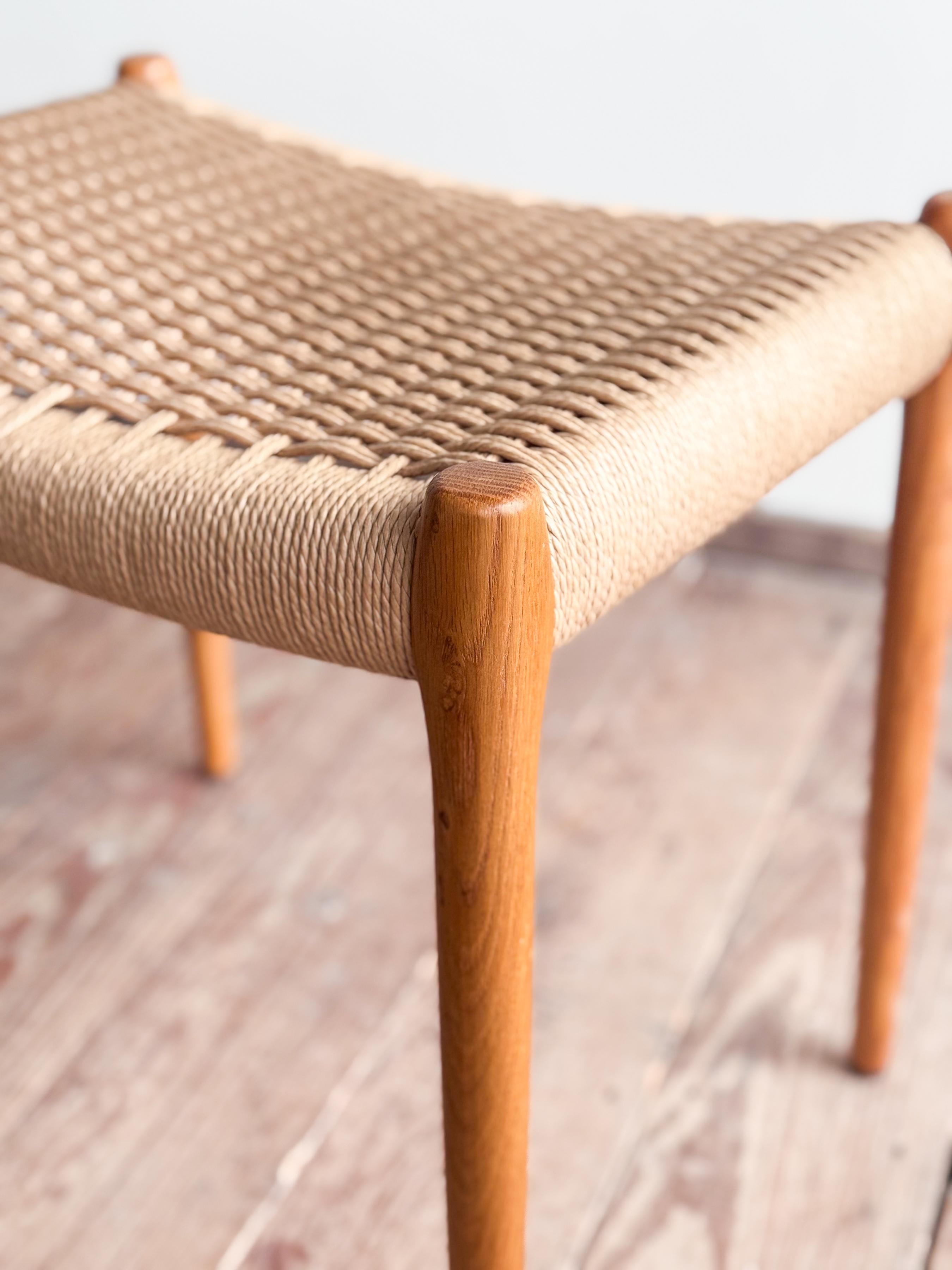 Mid-Century Oak Stool Model 80a by Niels O. Møller for J. L. Moller For Sale 2