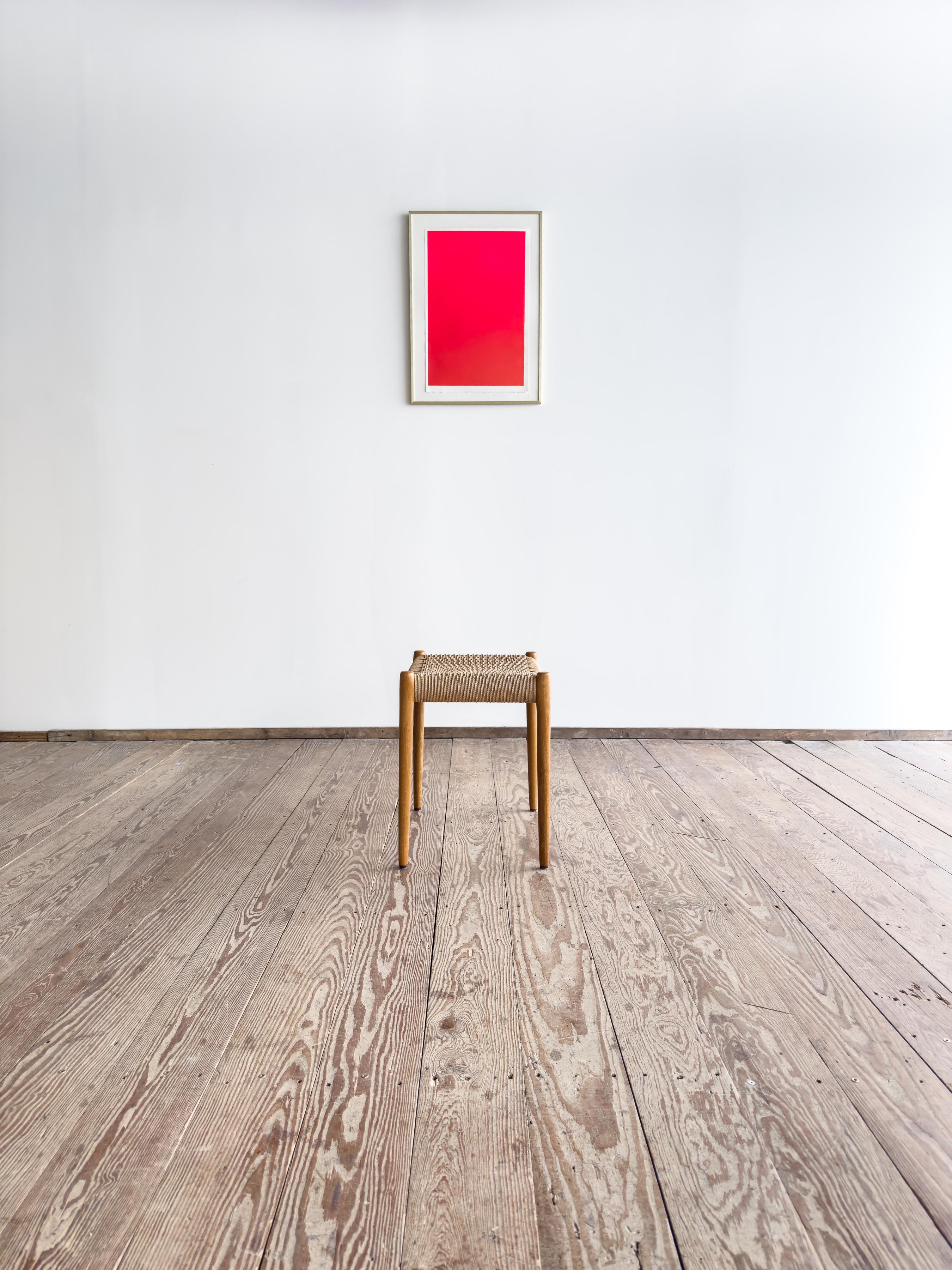 Mid-Century Modern Mid-Century Oak Stool Model 80a by Niels O. Møller for J. L. Moller For Sale
