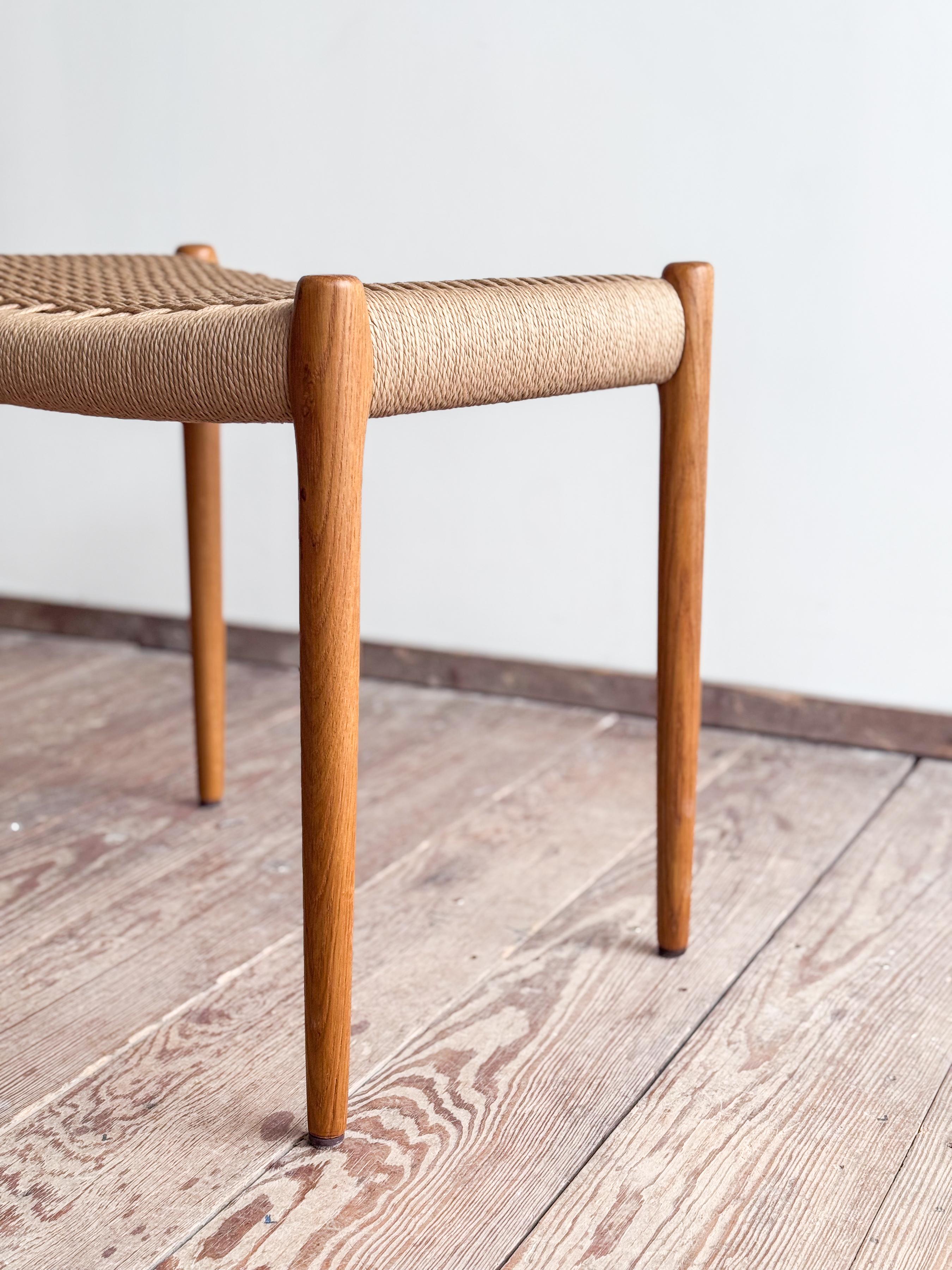Mid-Century Oak Stool Model 80a by Niels O. Møller for J. L. Moller For Sale 1