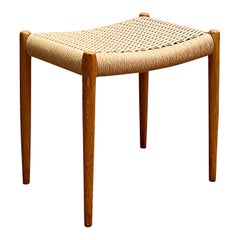 Mid-Century Oak Stool Model 80a by Niels O. Møller for J. L. Moller