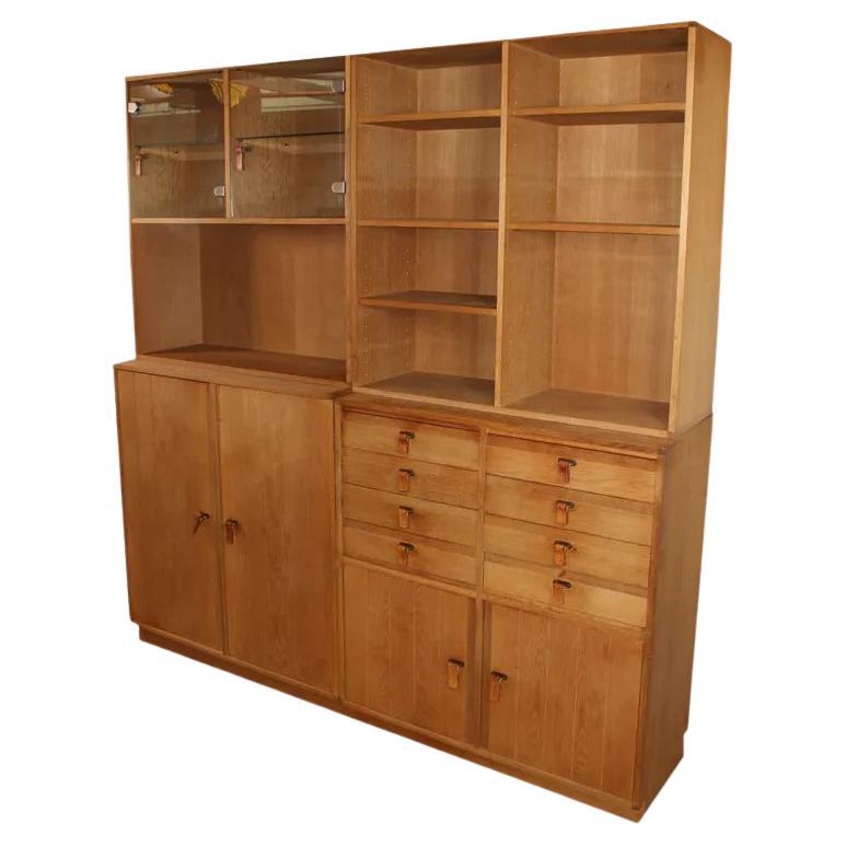 Mid-Century Oak Wall Unit by Kurt Østervig for K.P. Møbler