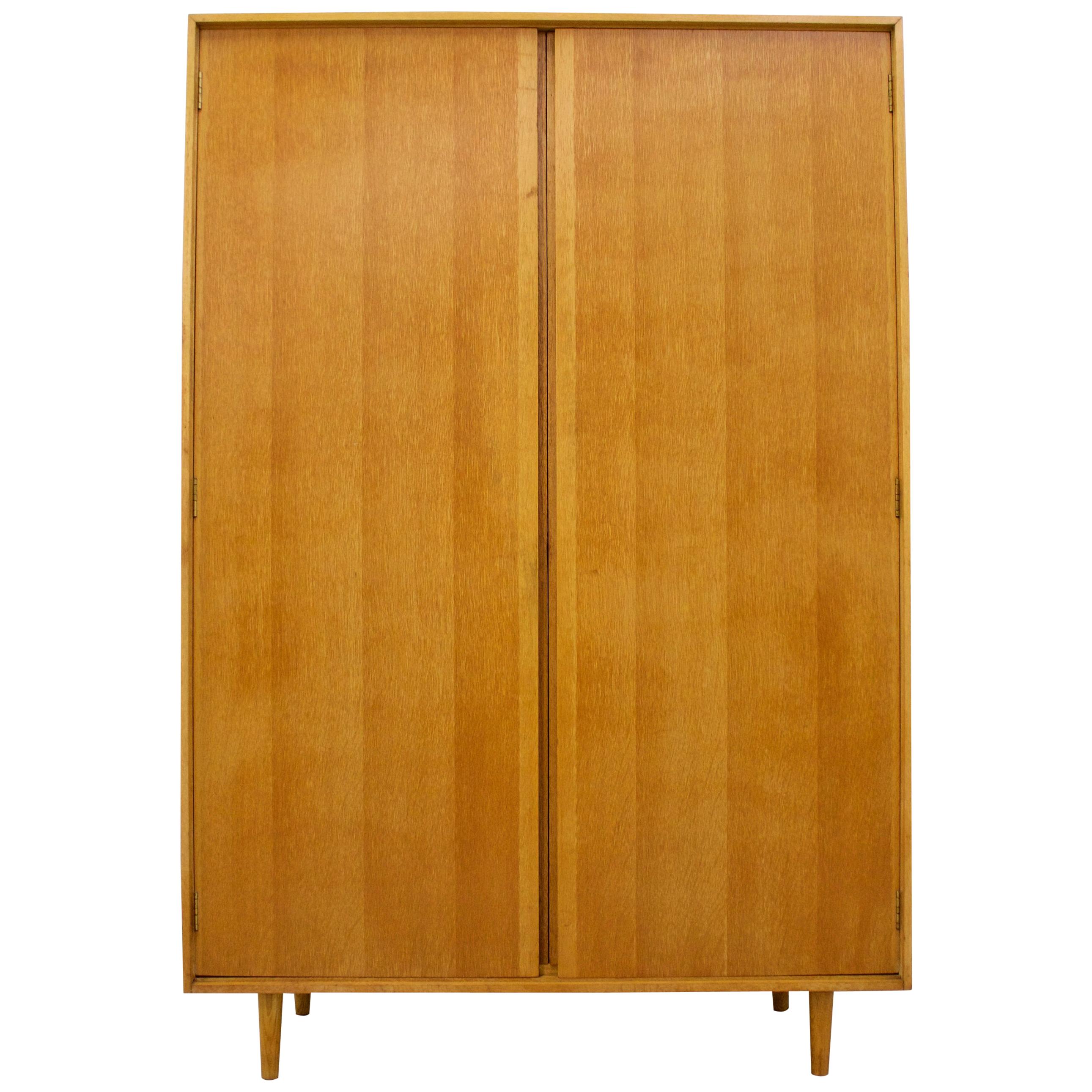 Midcentury Oak Wardrobe by John & Sylvia Reid for Stag, 1950s