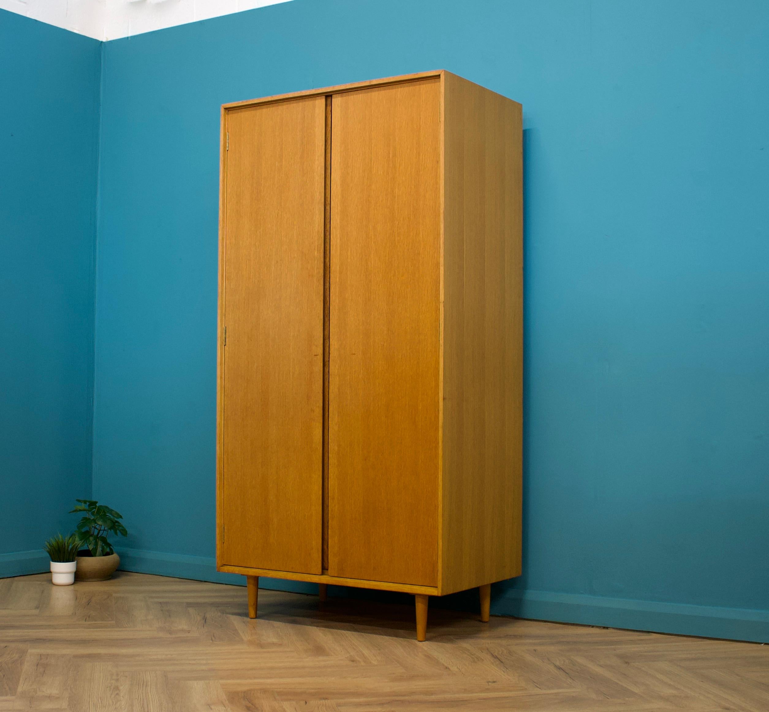 Mid-Century Modern Mid Century, Oak Wardrobe by John & Sylvia Reid for Stag, 1960s