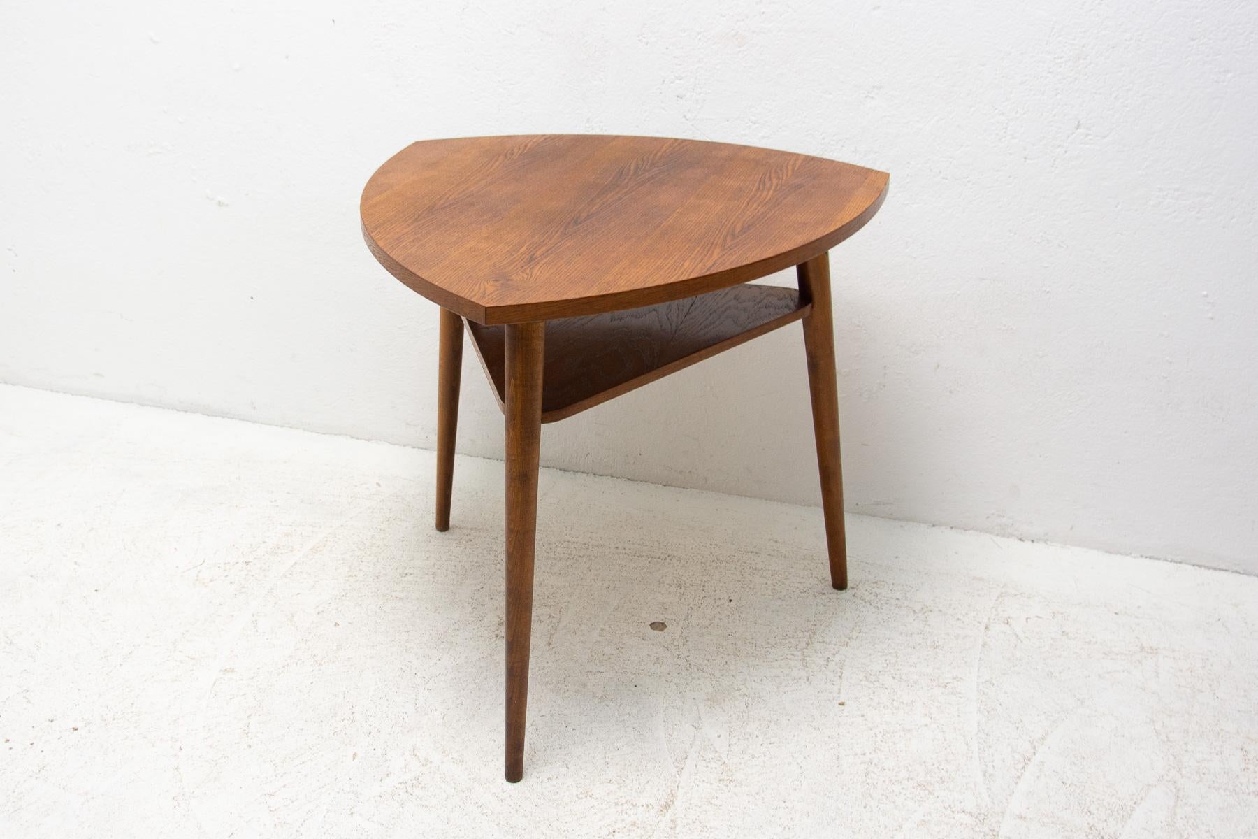Mid-Century Oak Wood Coffee Table, Czechoslovakia, 1960's For Sale 11