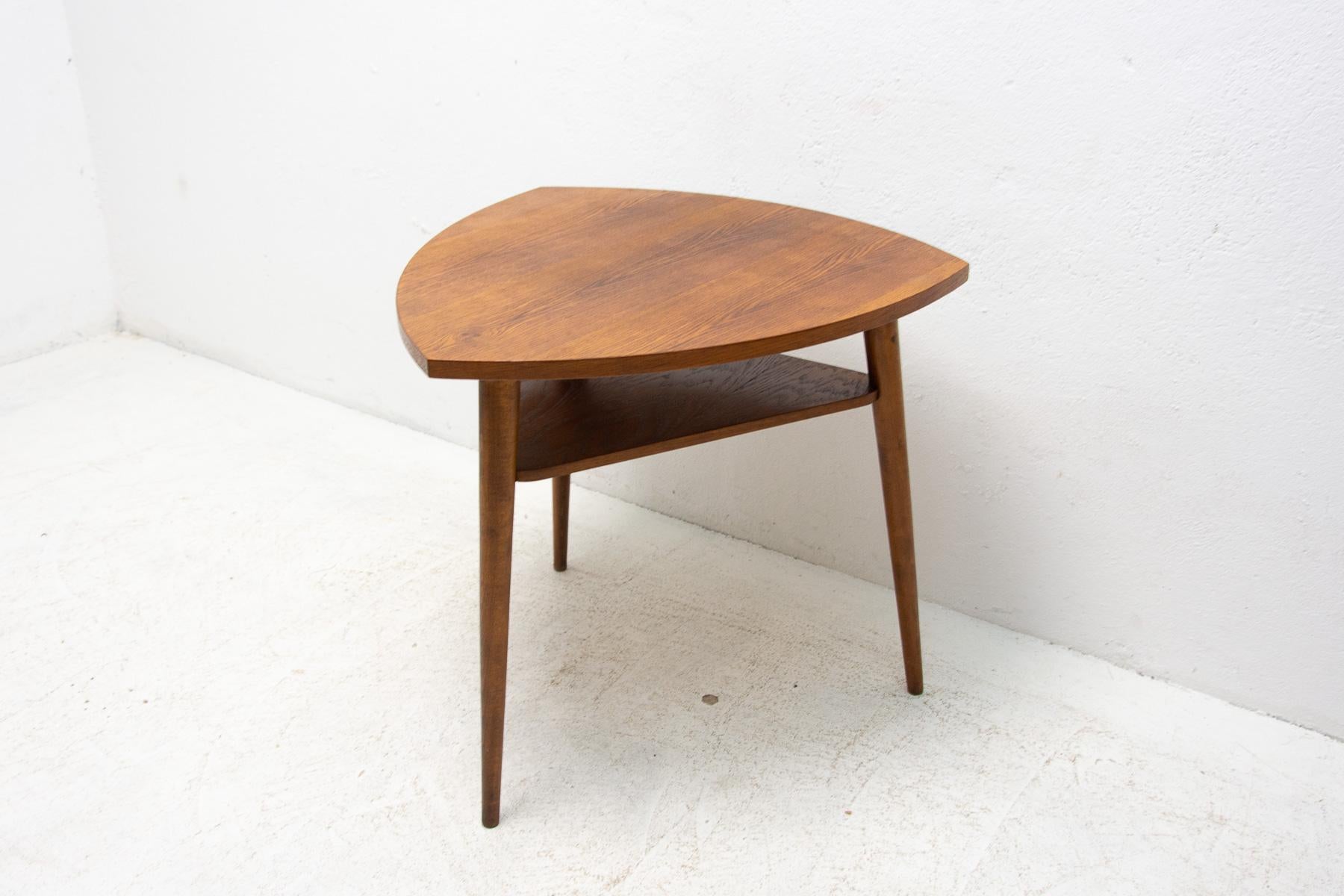 Mid-Century Modern Mid-Century Oak Wood Coffee Table, Czechoslovakia, 1960's For Sale