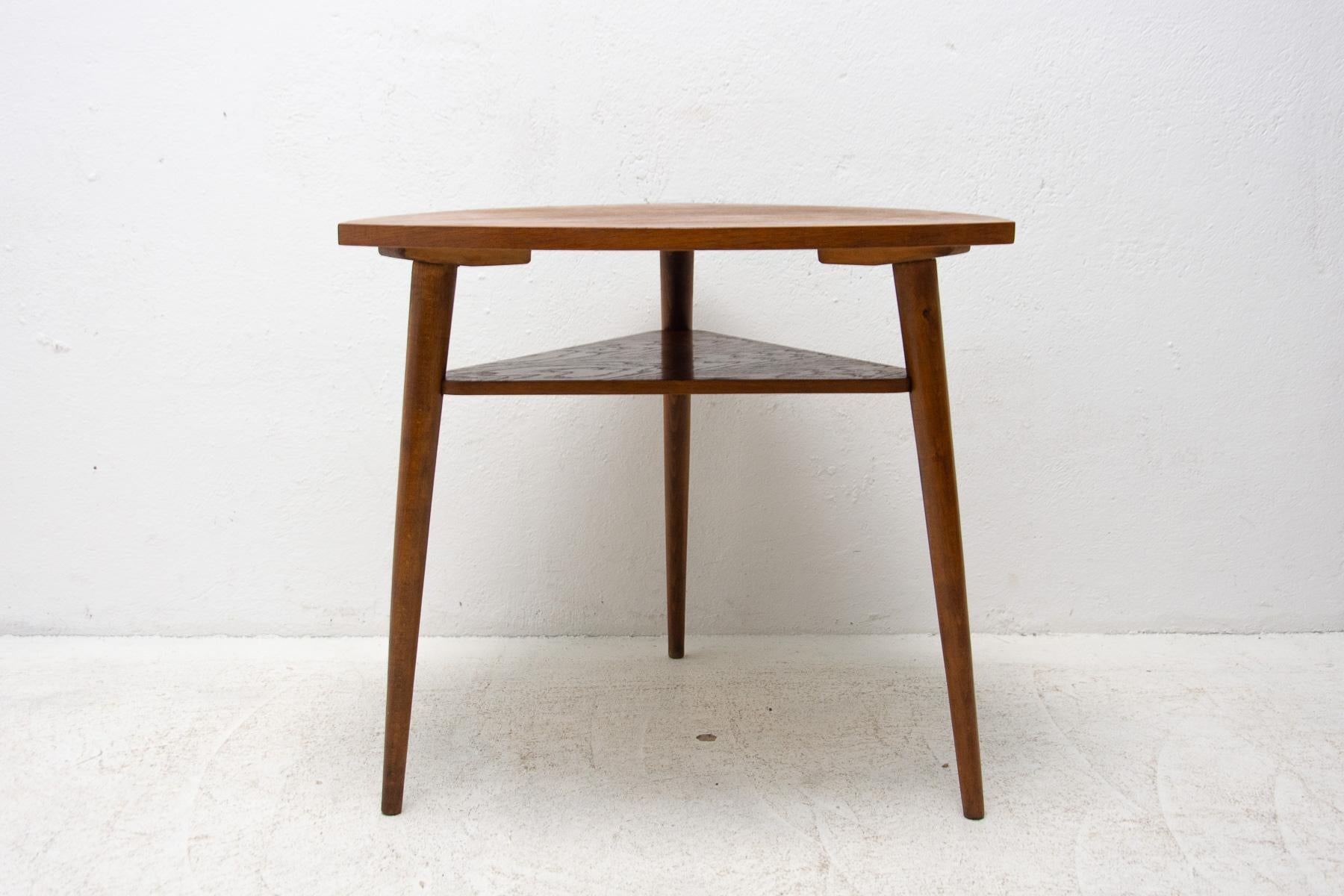 20th Century Mid-Century Oak Wood Coffee Table, Czechoslovakia, 1960's For Sale