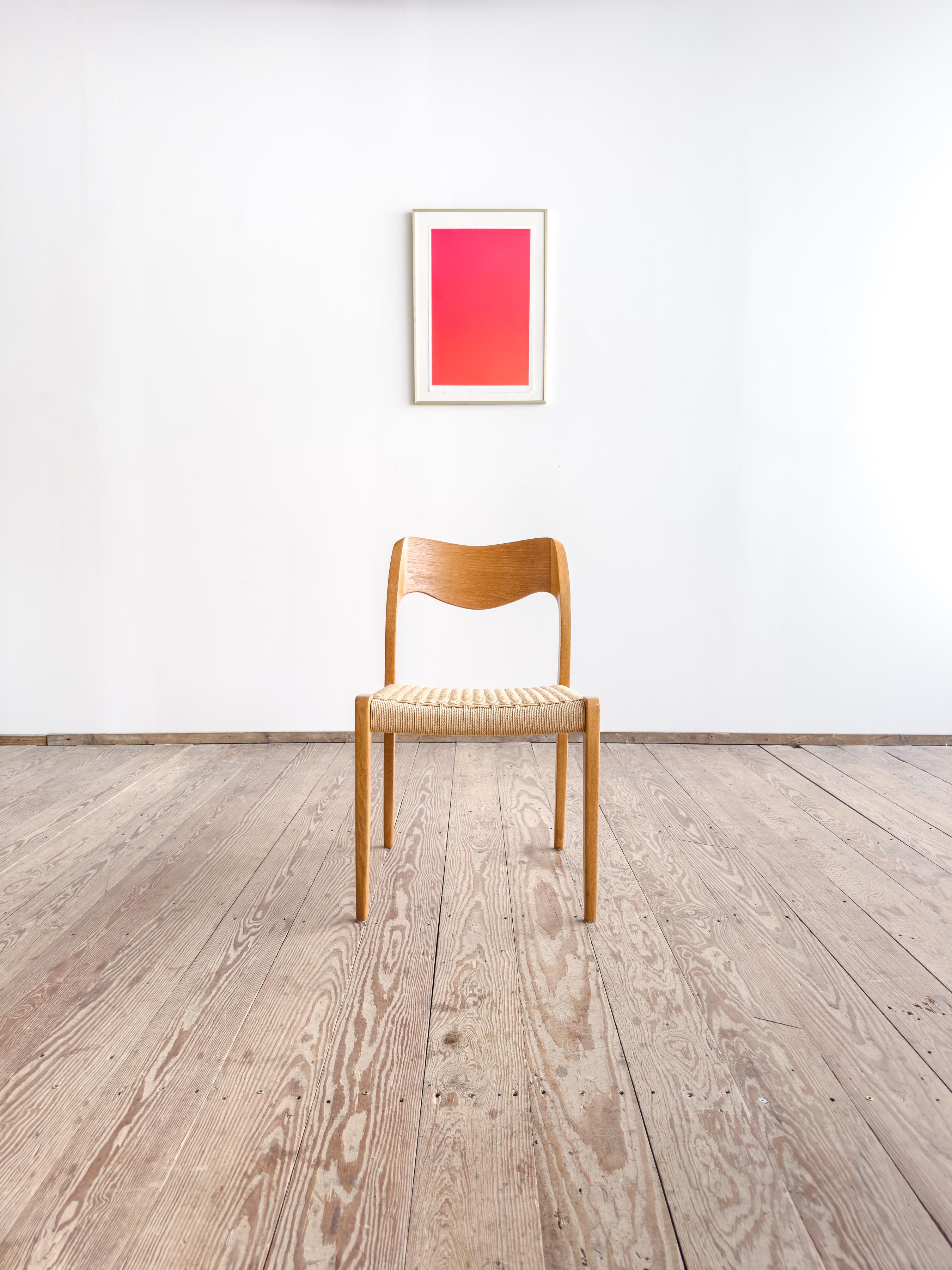 Mid-Century Modern Mid-Century Oak wood Dining Chair model 71 by Niels O. Møller for J. L. Moller For Sale