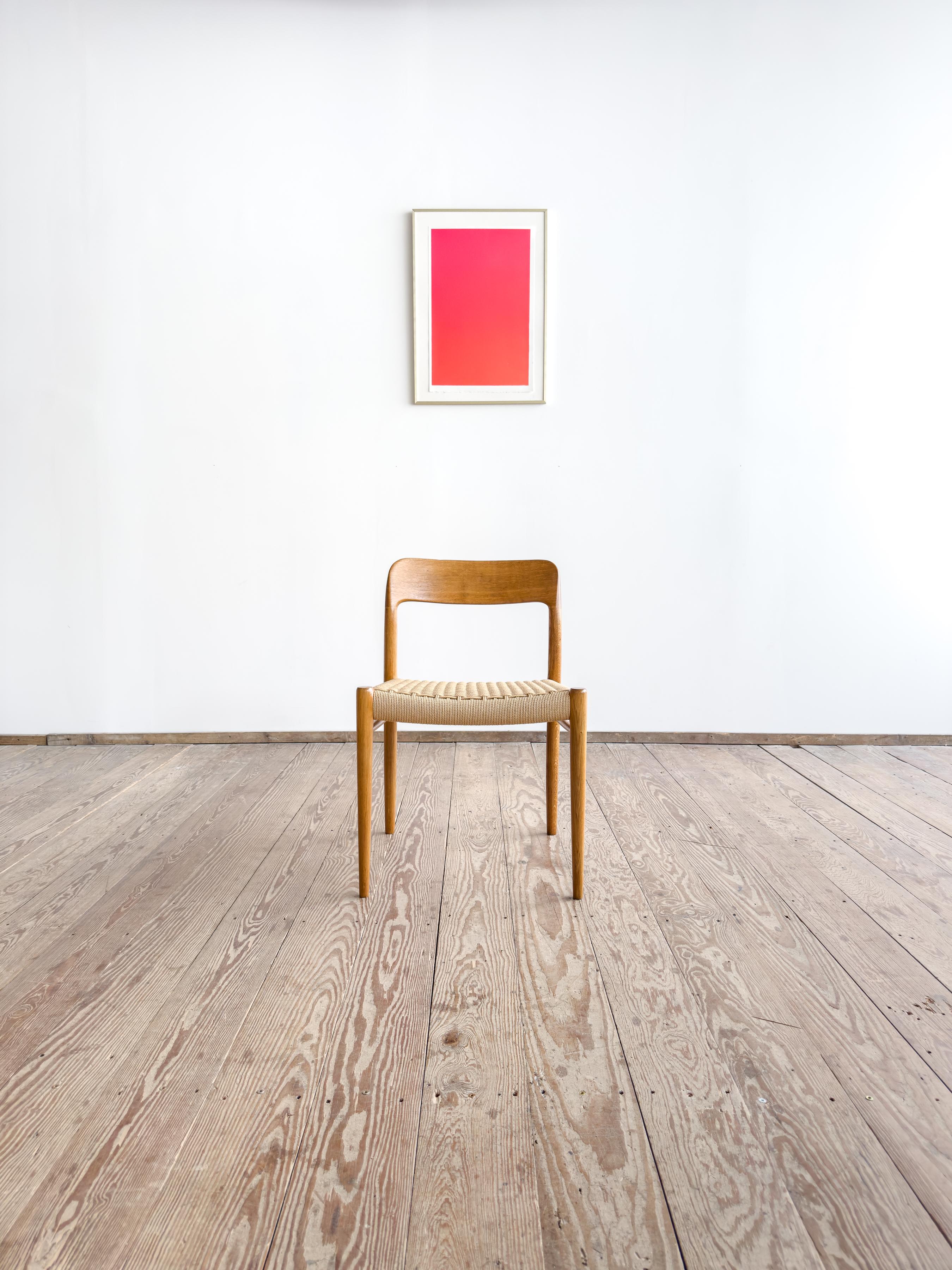 Mid-Century Modern Mid-Century Oak wood Dining Chair model 75 by Niels O. Møller for J. L. Moller For Sale