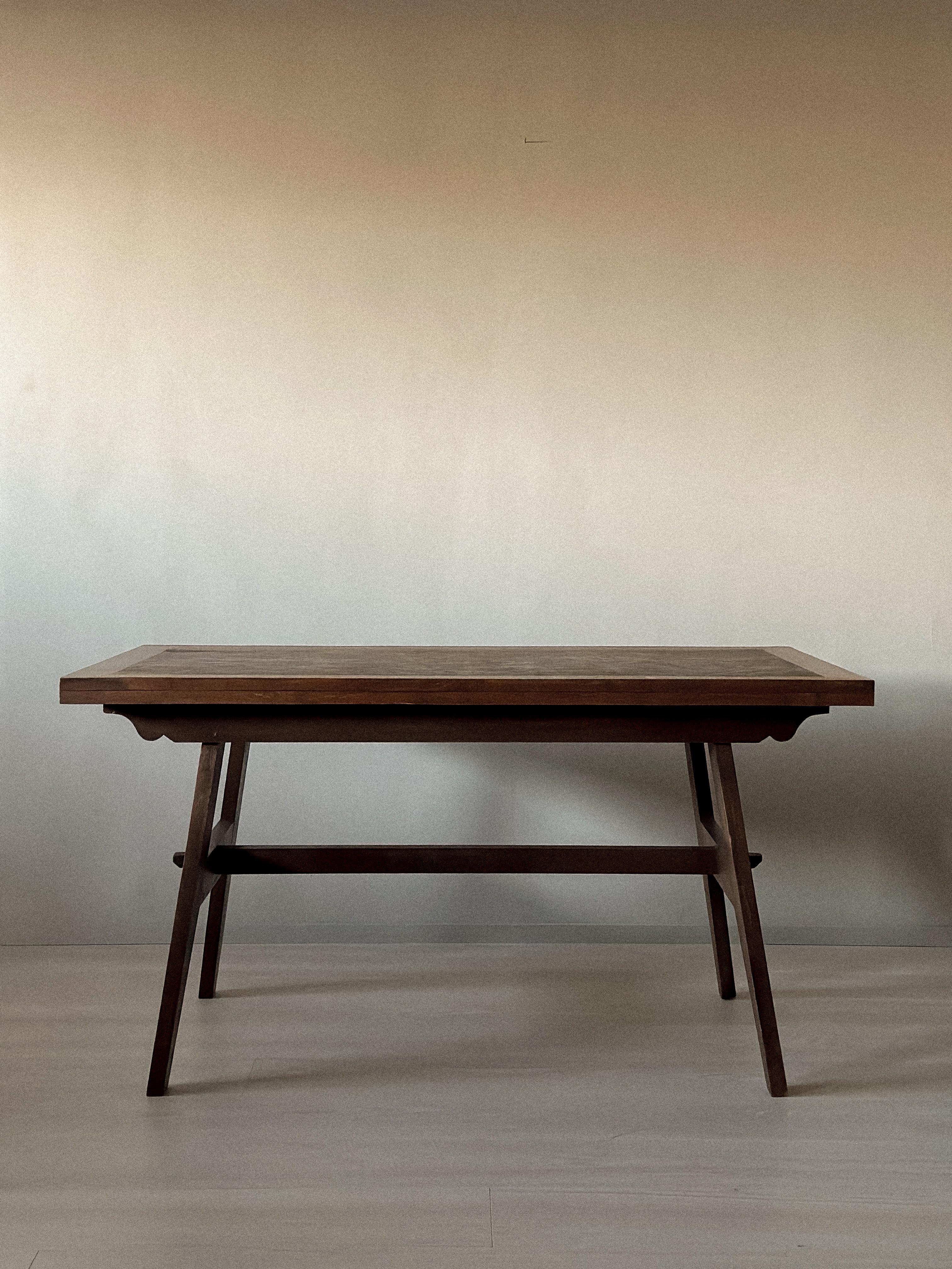 Mid-Century Modern Mid-Century Oak Wood Table by René Gabriel, France, c. 1940s