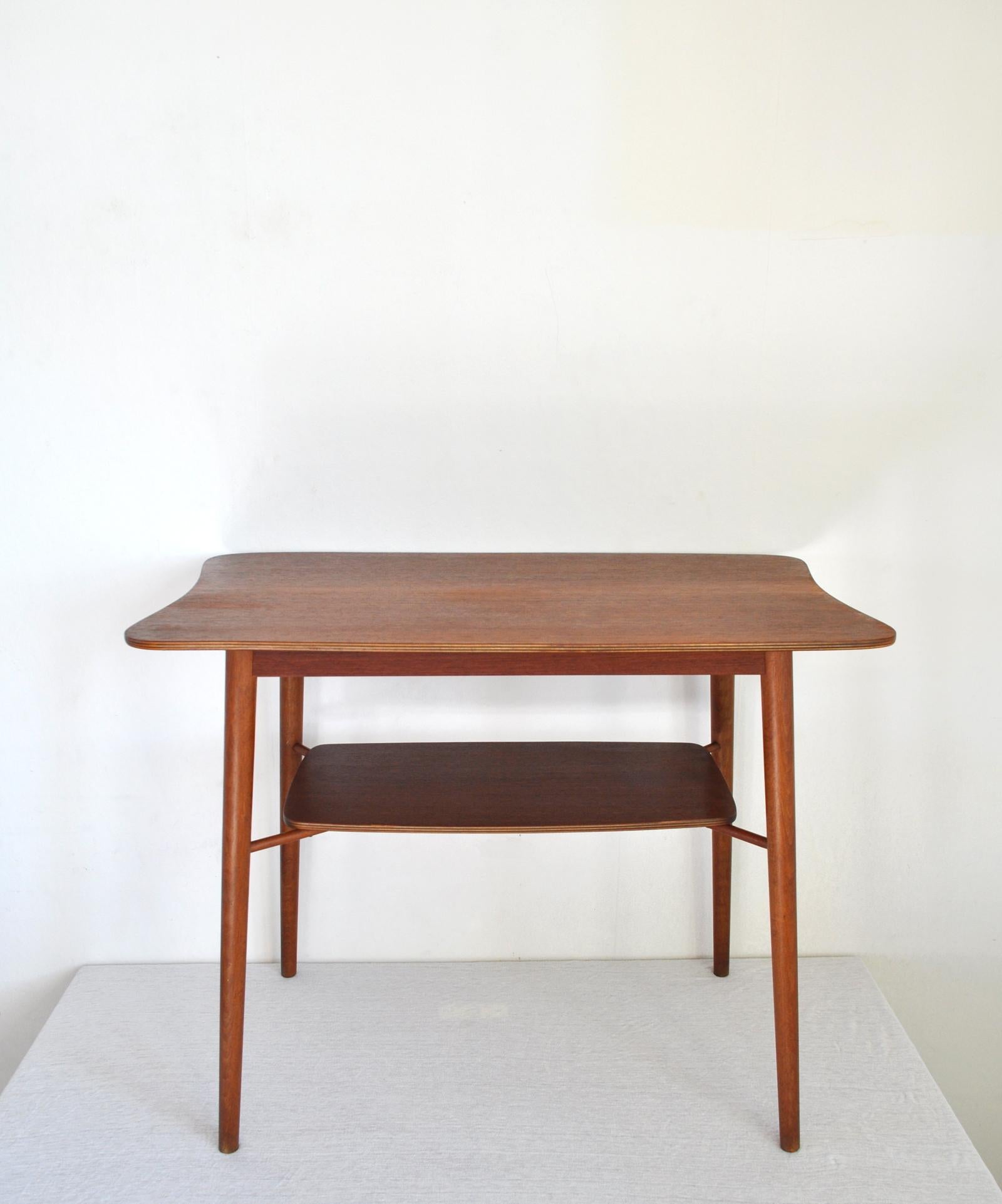 Danish Midcentury Occasional Teak Side Table with a Organic Shape, 1960s