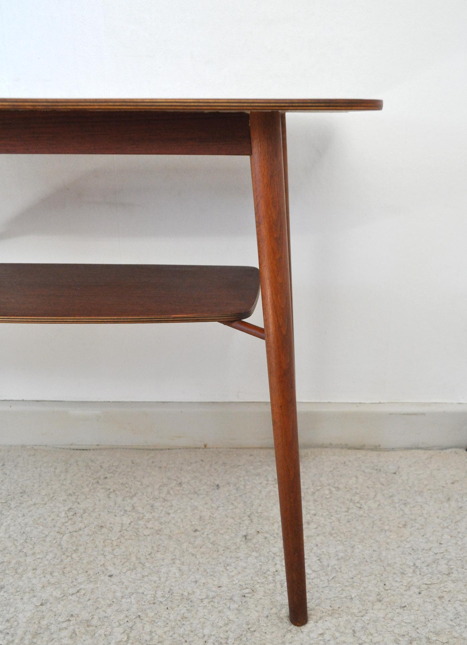20th Century Midcentury Occasional Teak Side Table with a Organic Shape, 1960s