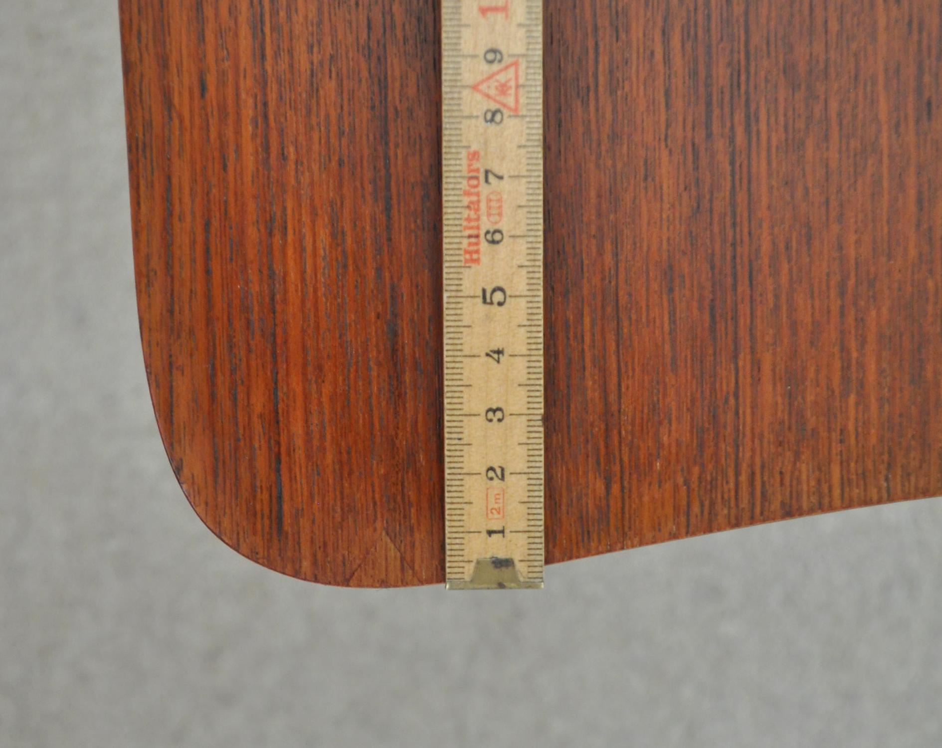 Midcentury Occasional Teak Side Table with a Organic Shape, 1960s 3