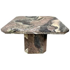 Mid-Century Octagonal Cipollino Ondulato Marble Coffee Table Italy