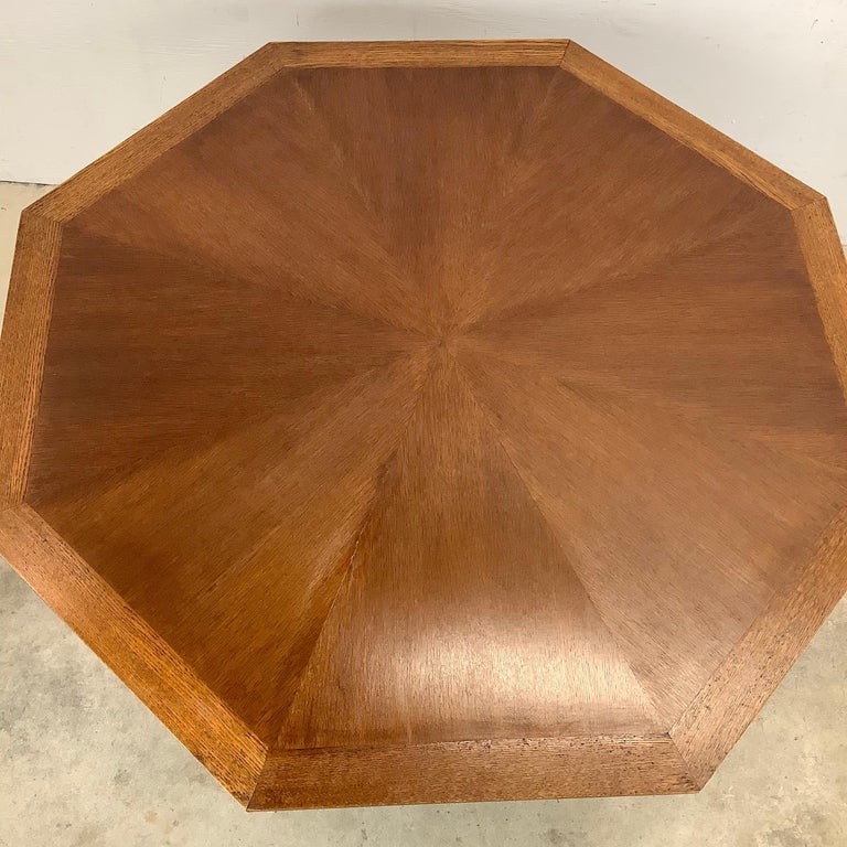Midcentury Octagonal Game Table or Dining Table Attributed to Harvey