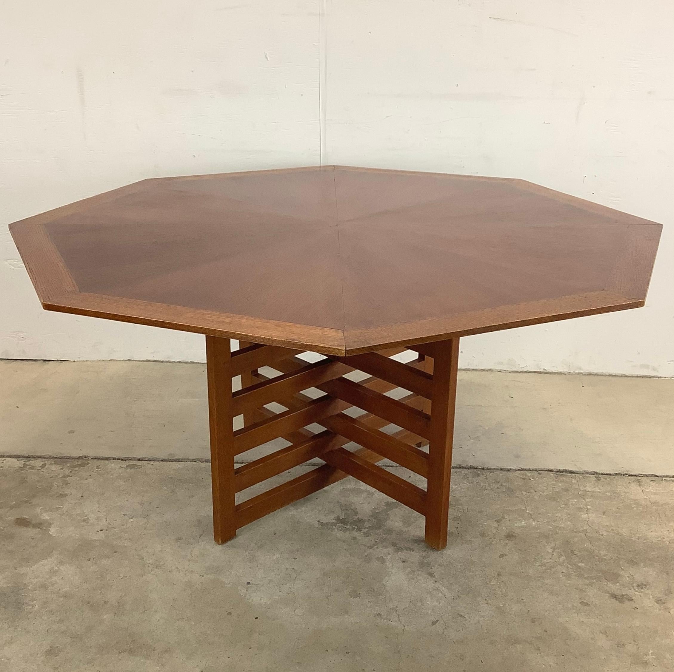Mid-Century Modern Midcentury Octagonal Game Table or Dining Table- Attributed to Harvey Probber