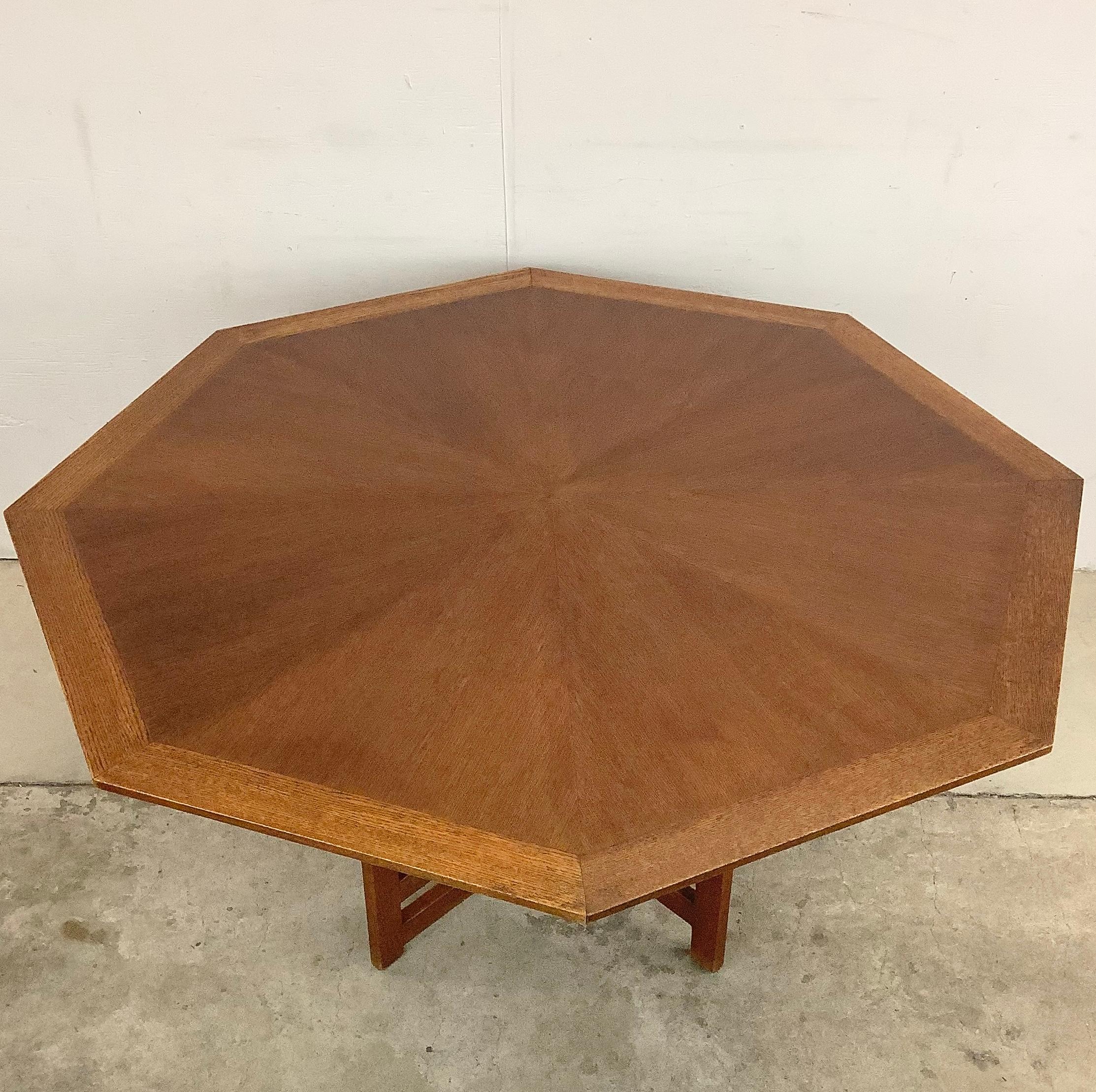 American Midcentury Octagonal Game Table or Dining Table- Attributed to Harvey Probber