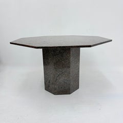 Mid century octagonal granite dining table, 1980’s